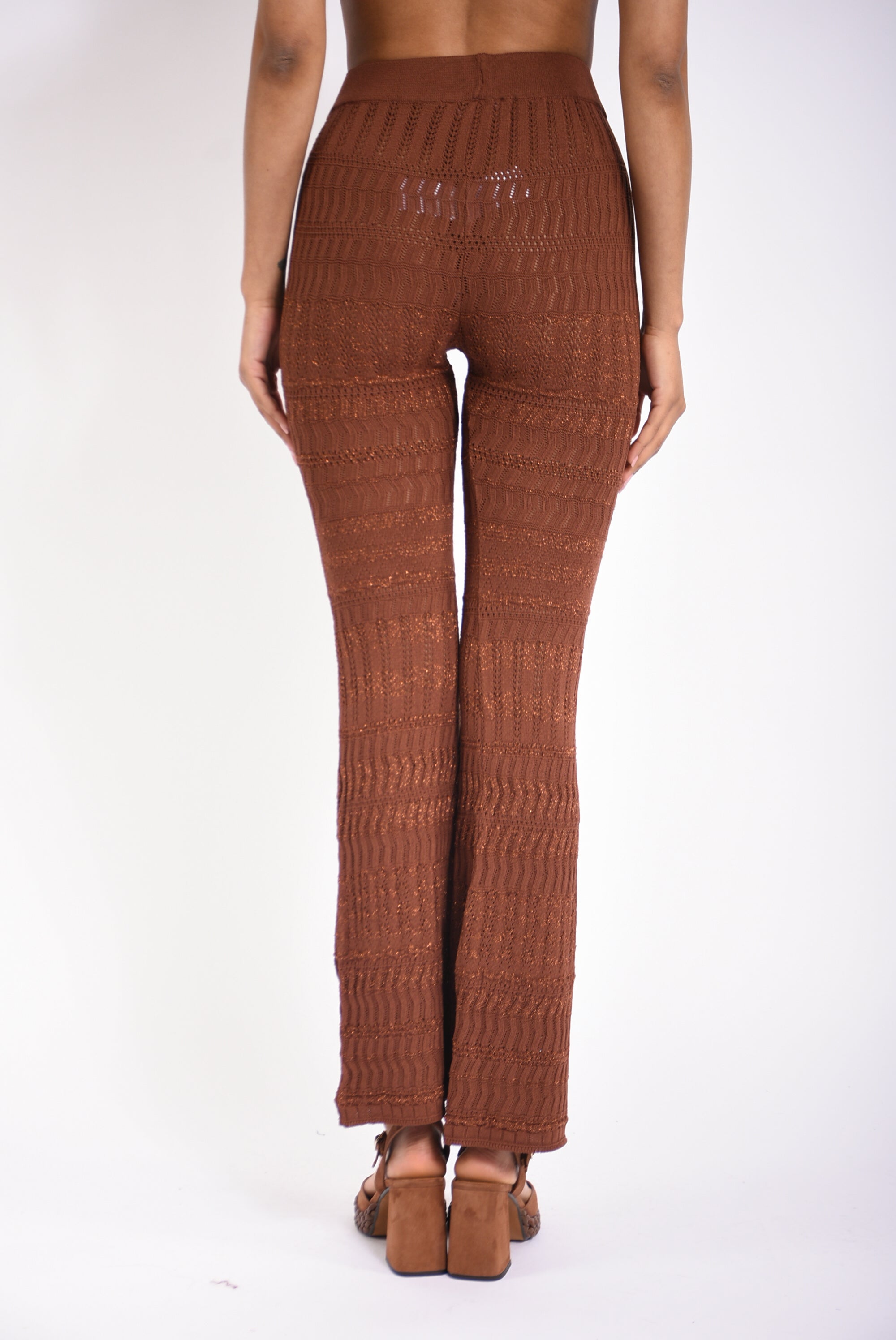pantaloni lurex lace