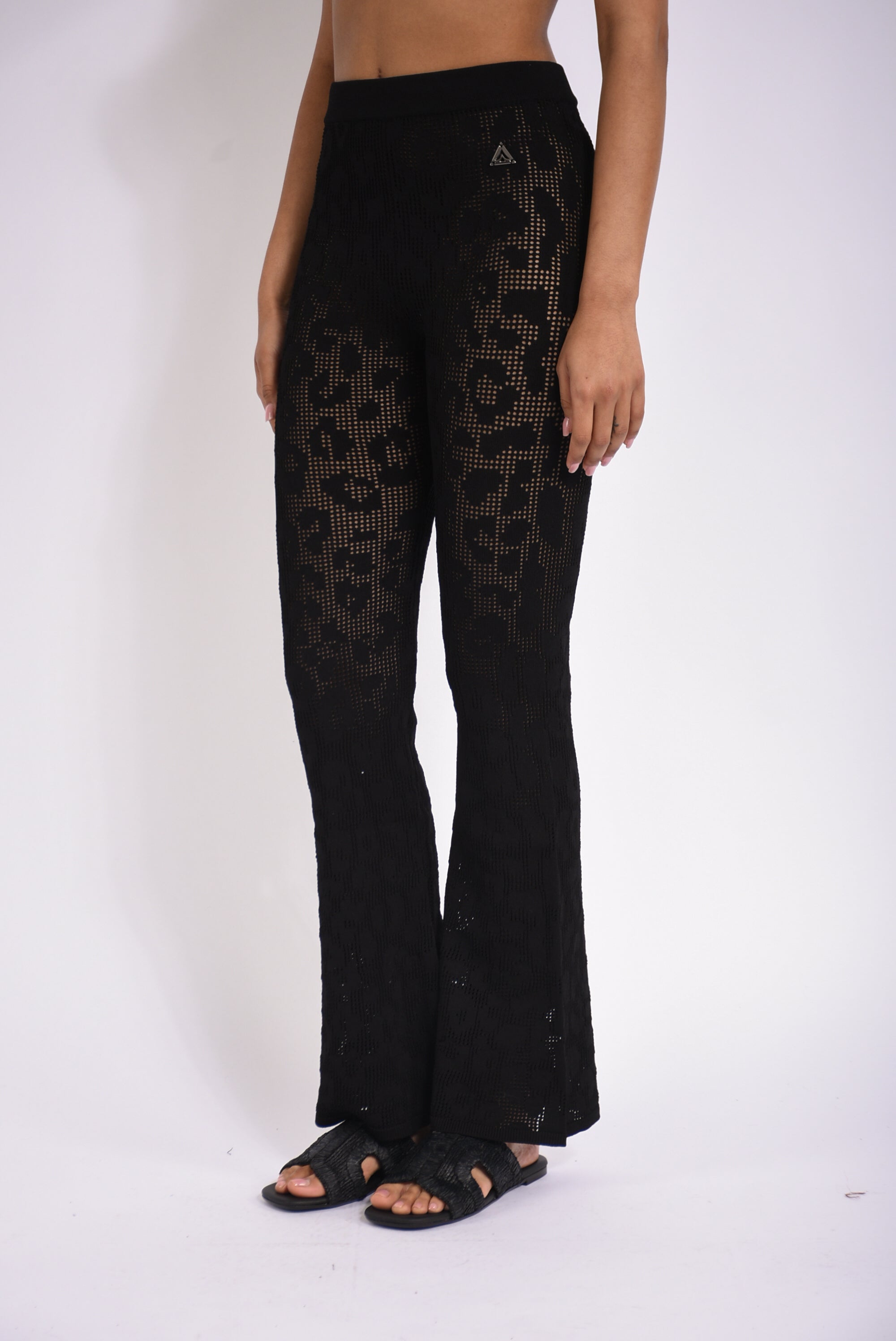 pantaloni leopard lace