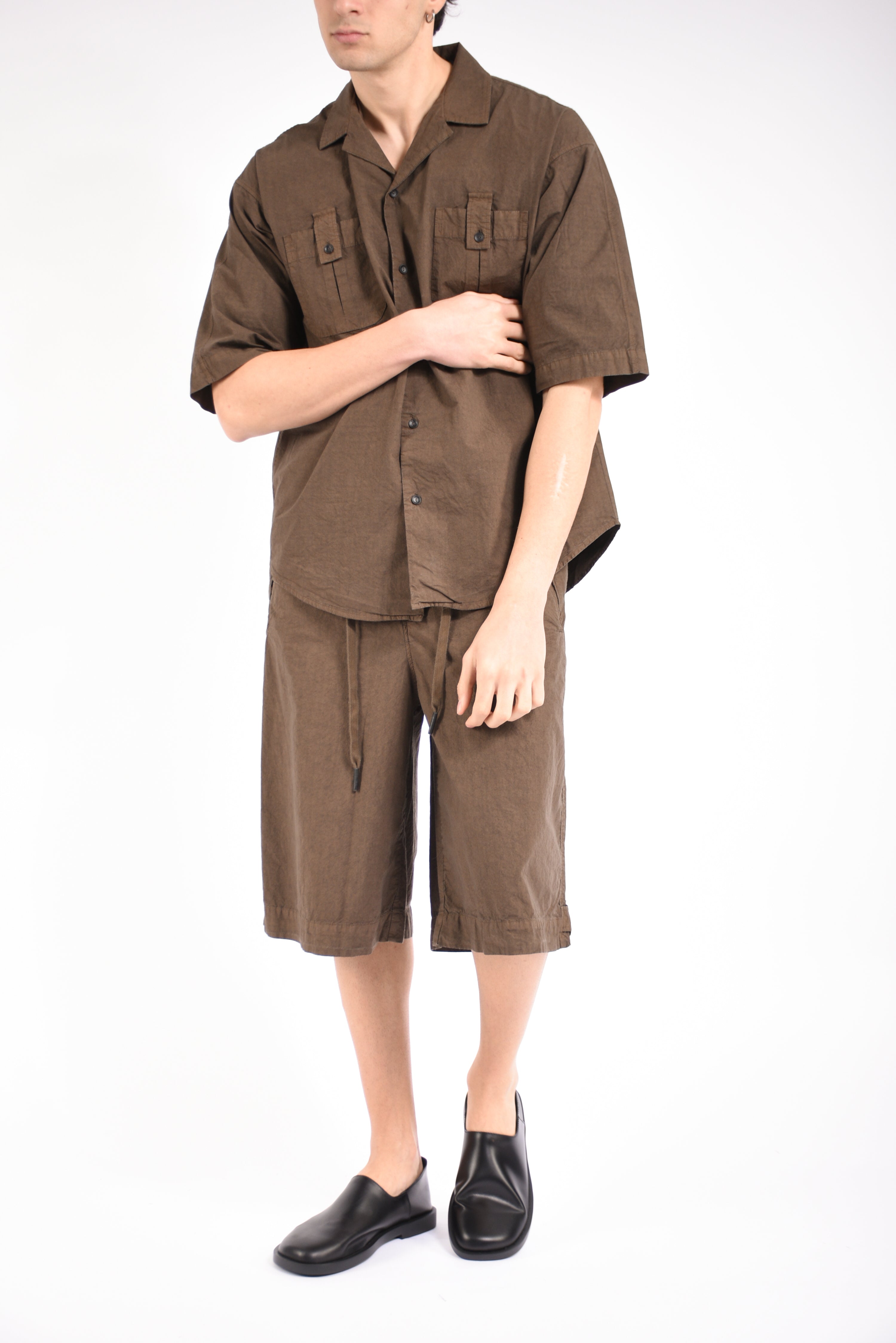 Bermuda cropped pleated in viscosa