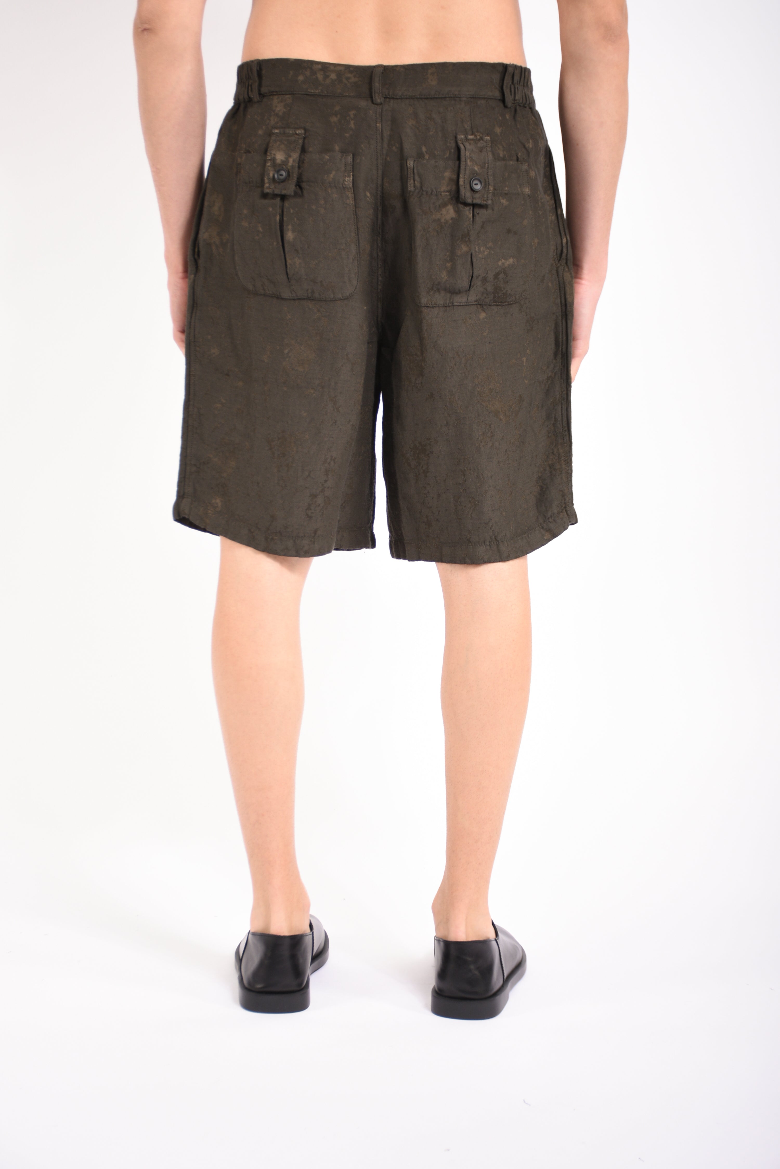 Bermuda pleated in viscosa