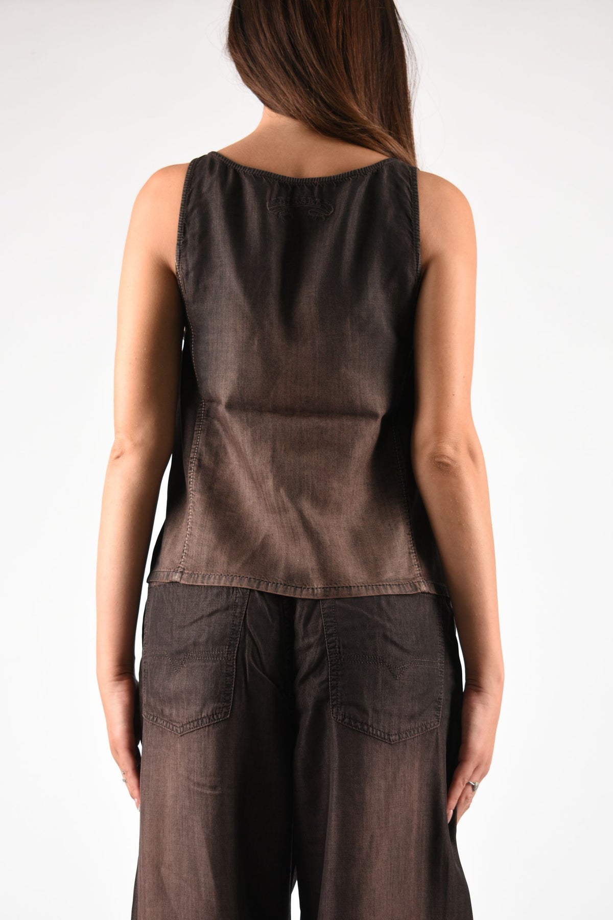Canotta in denim fluido spalmato
 DE NORIAN-S A23282068YF