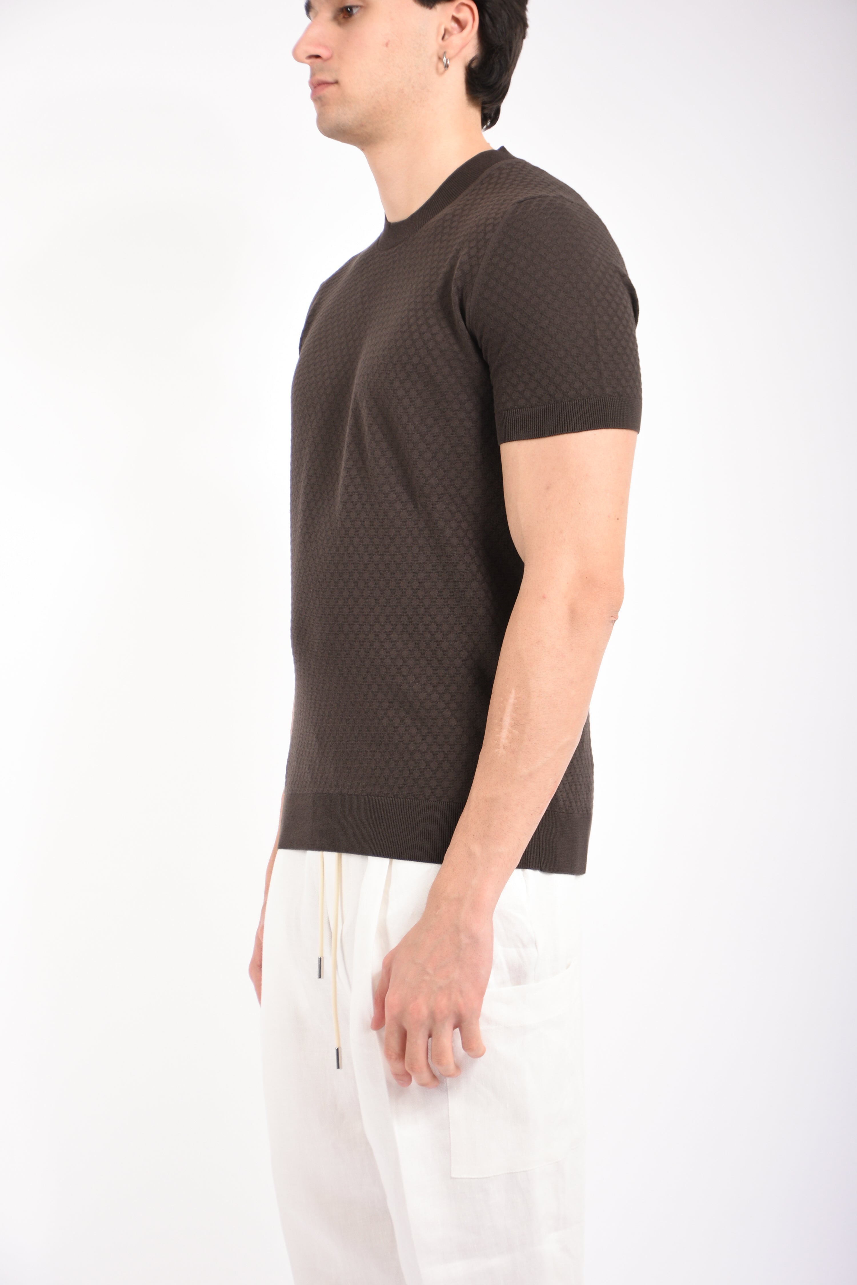 T-shirt in cotone losangato