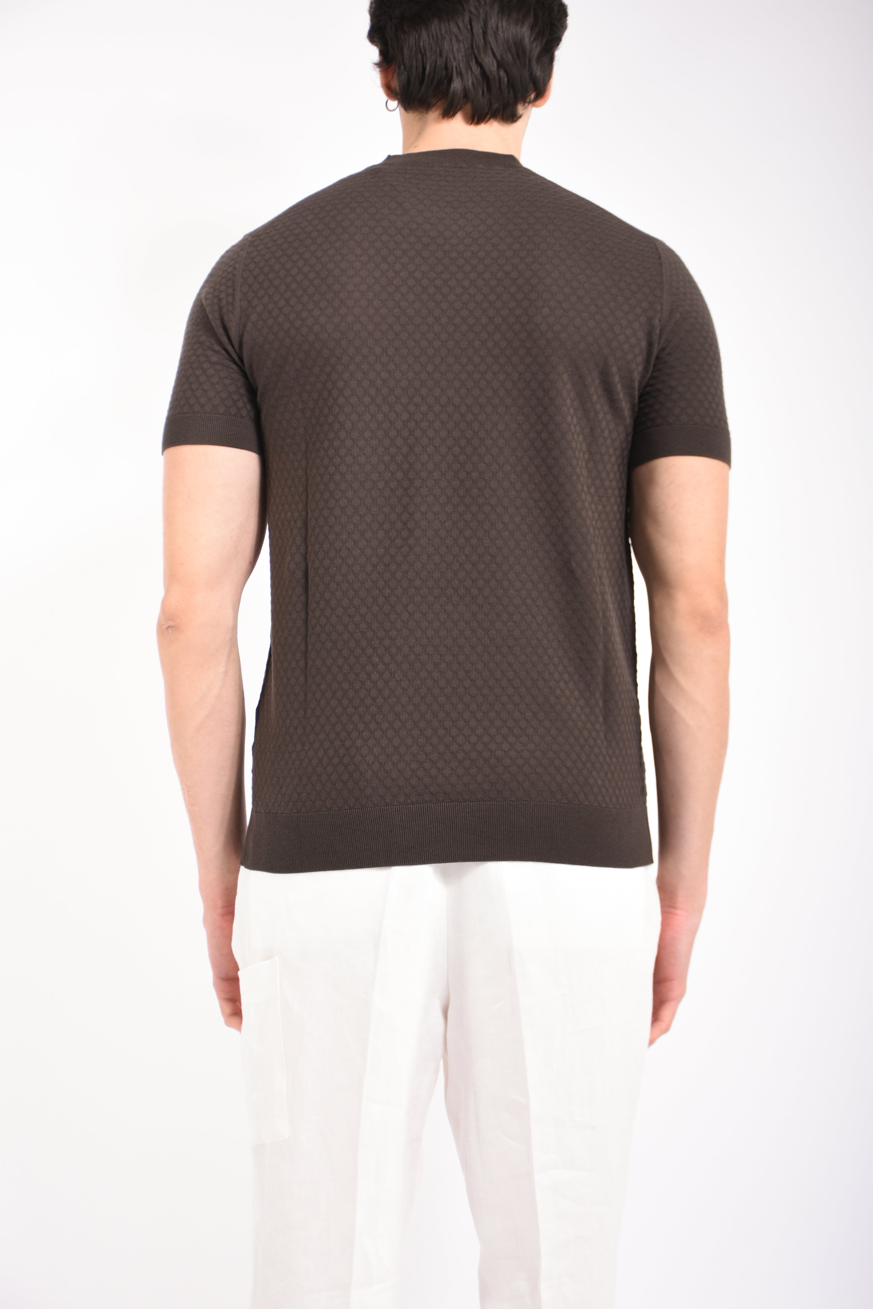 T-shirt in cotone losangato