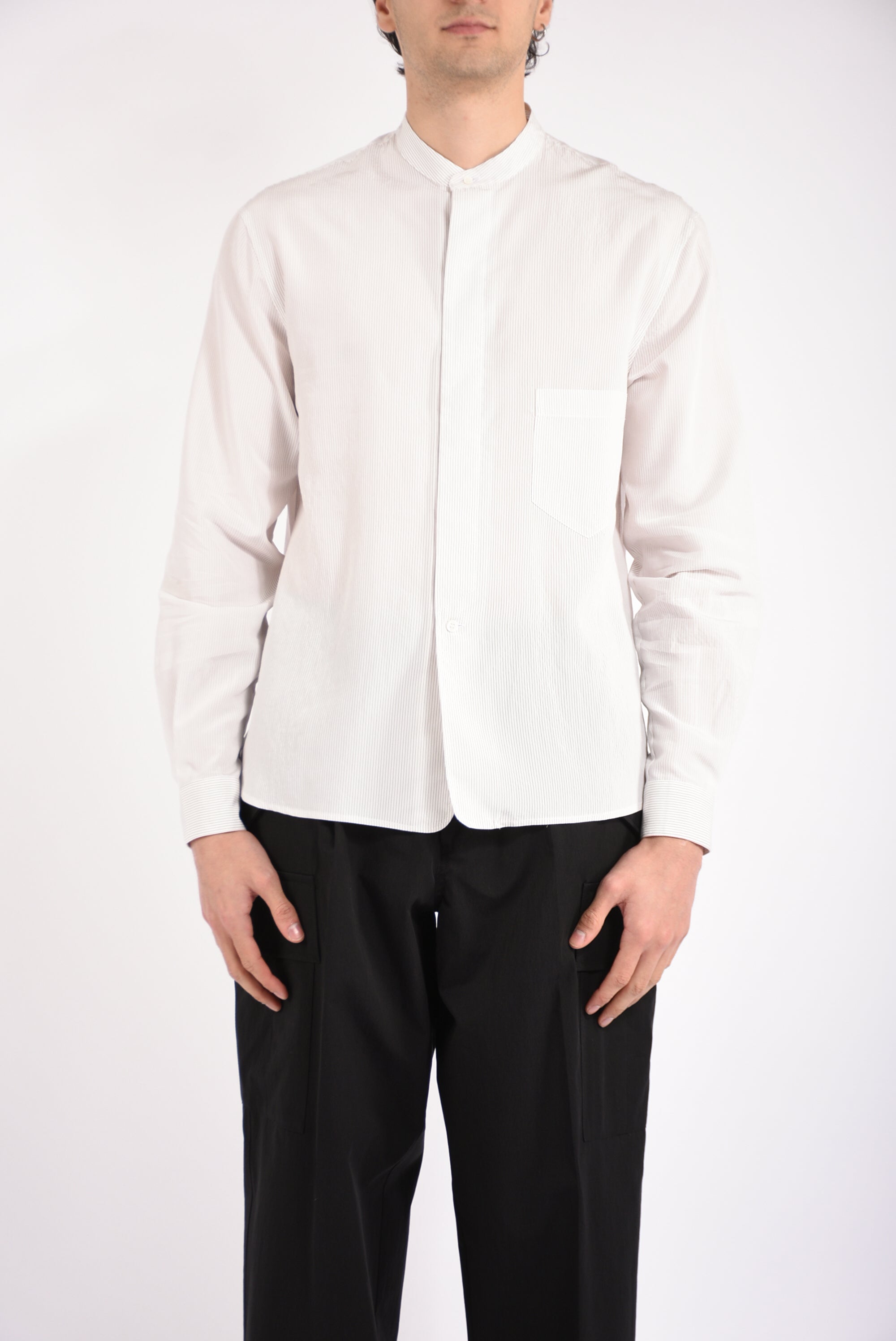 Camicia rigata in modal