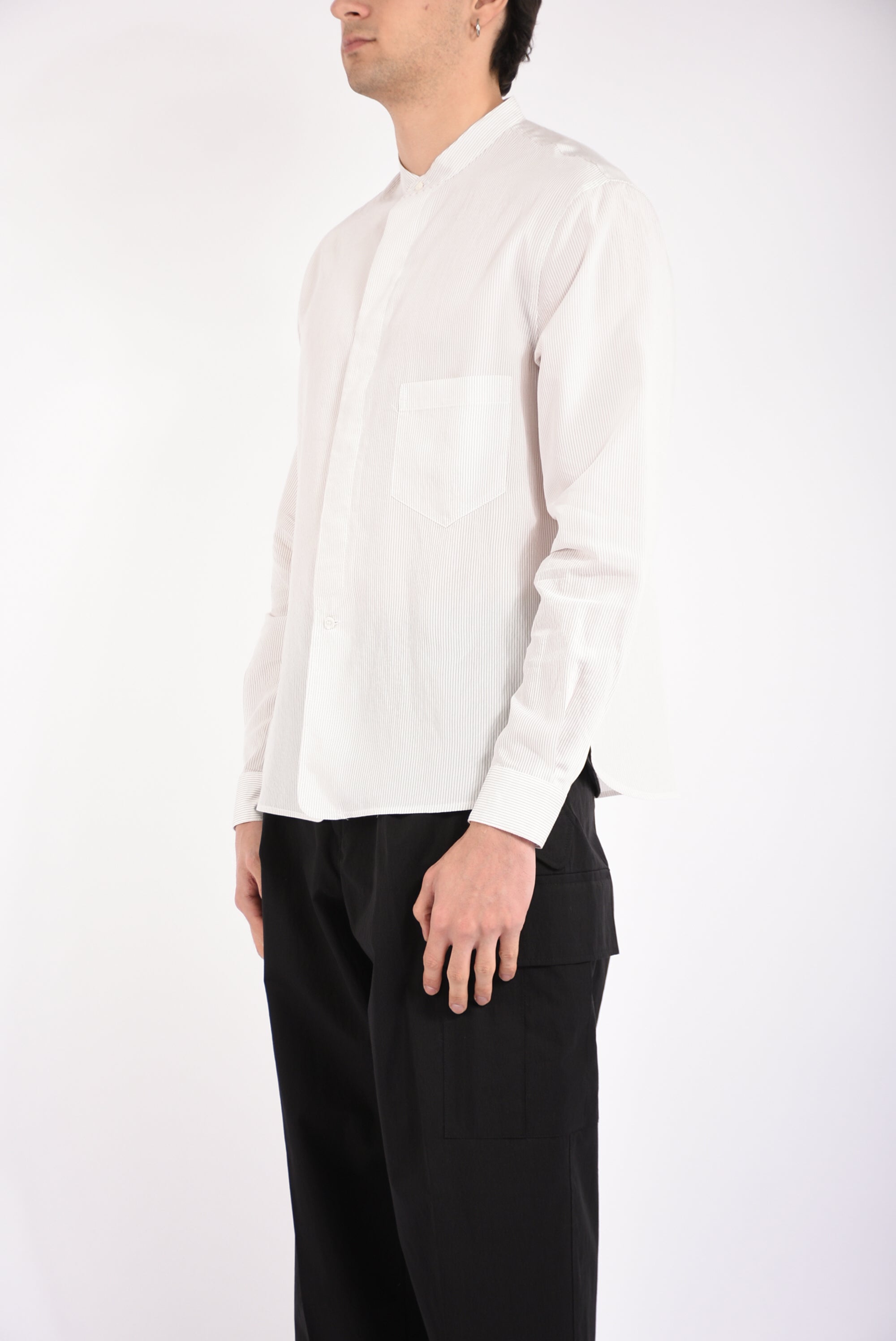 Camicia rigata in modal