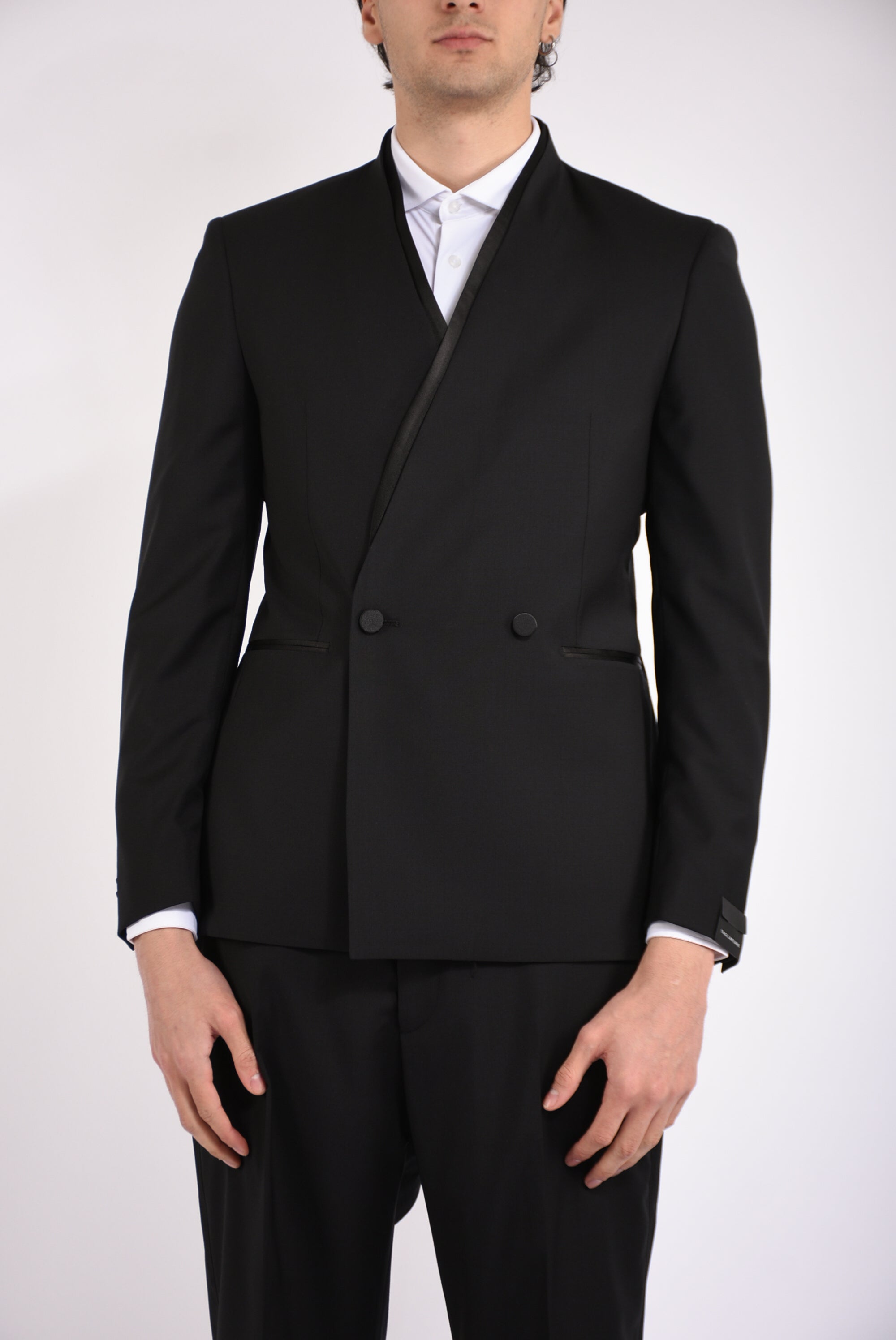 Giacca doppiopetto in fresco lana