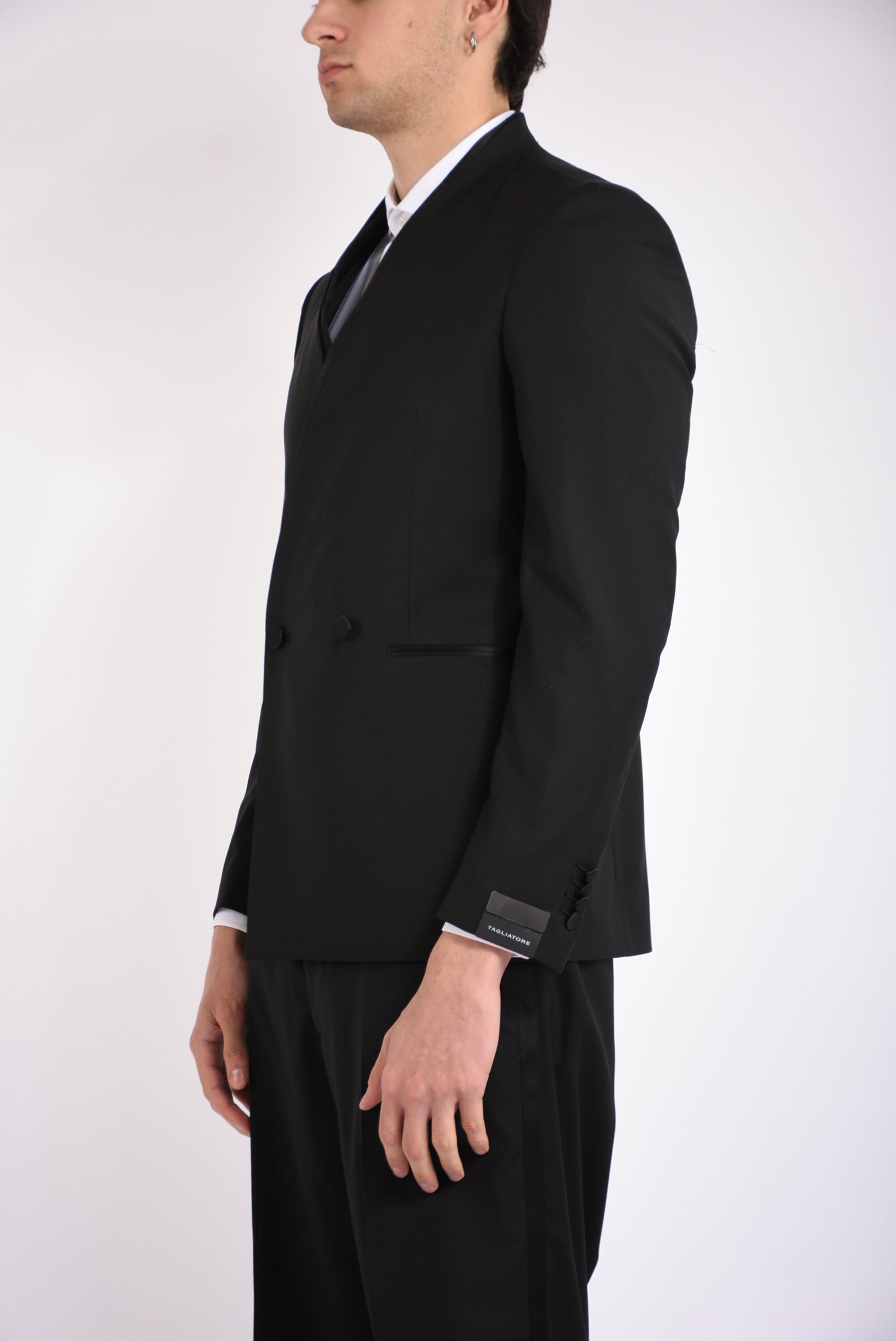 Giacca doppiopetto in fresco lana