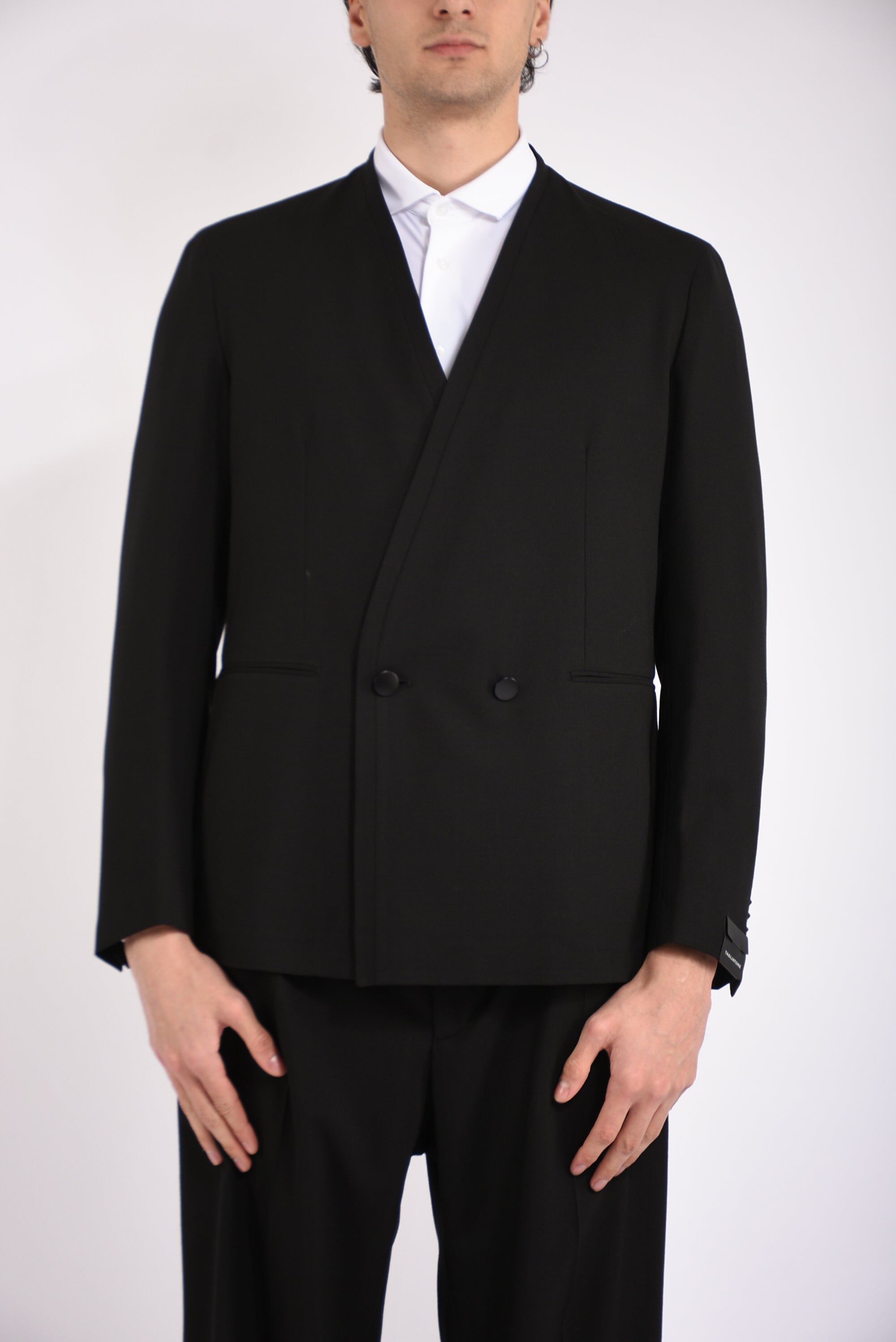 Giacca doppiopetto in fresco lana