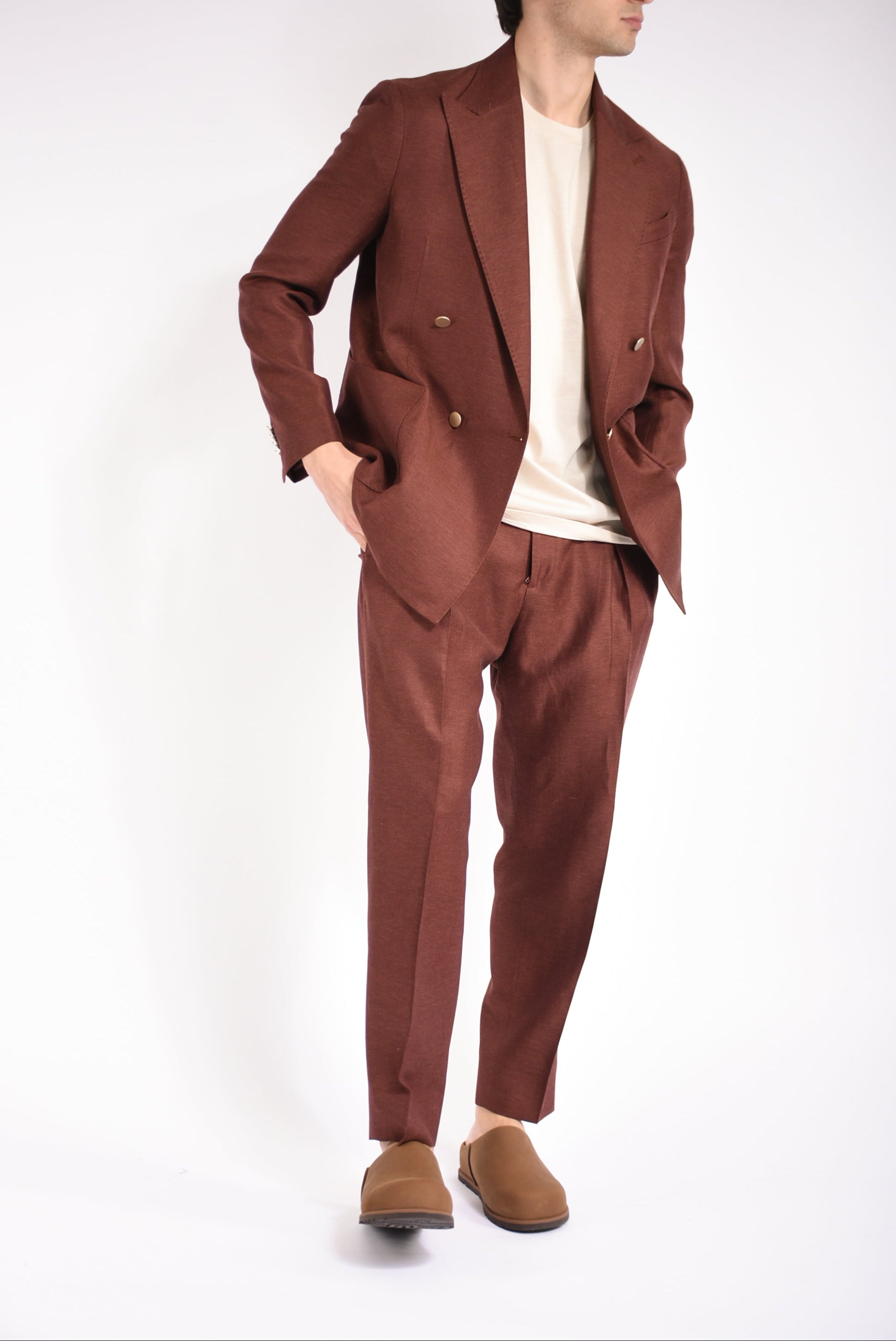 Abito doppiopetto bolgheri in fresco lana