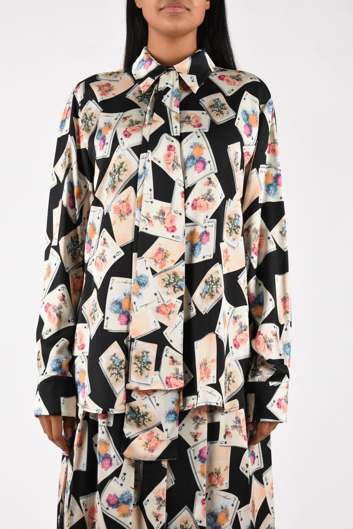 Camicia stampata con Sciarpa 4141MDE19C267626