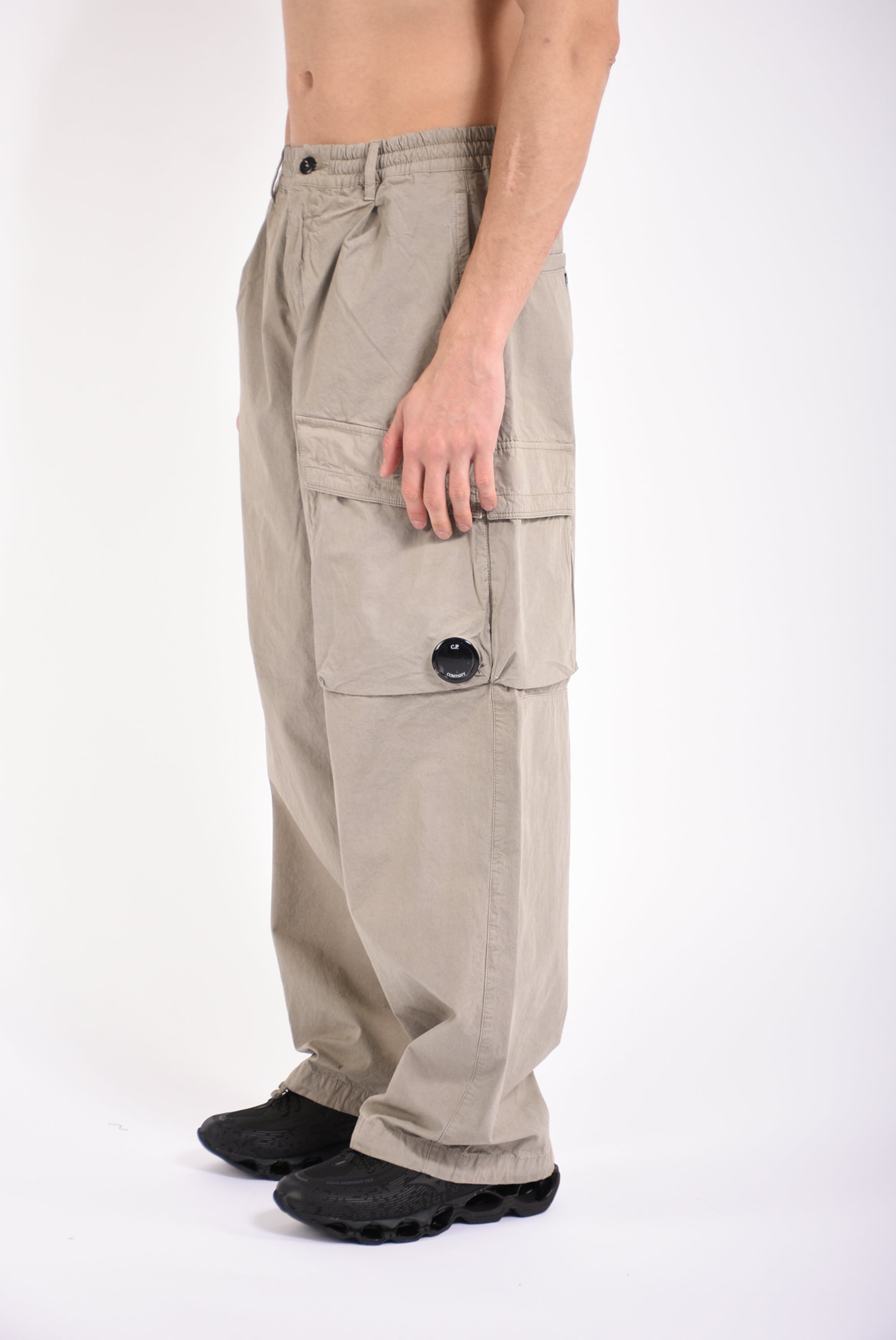 Pantaloni cargo lens boxy in microreps