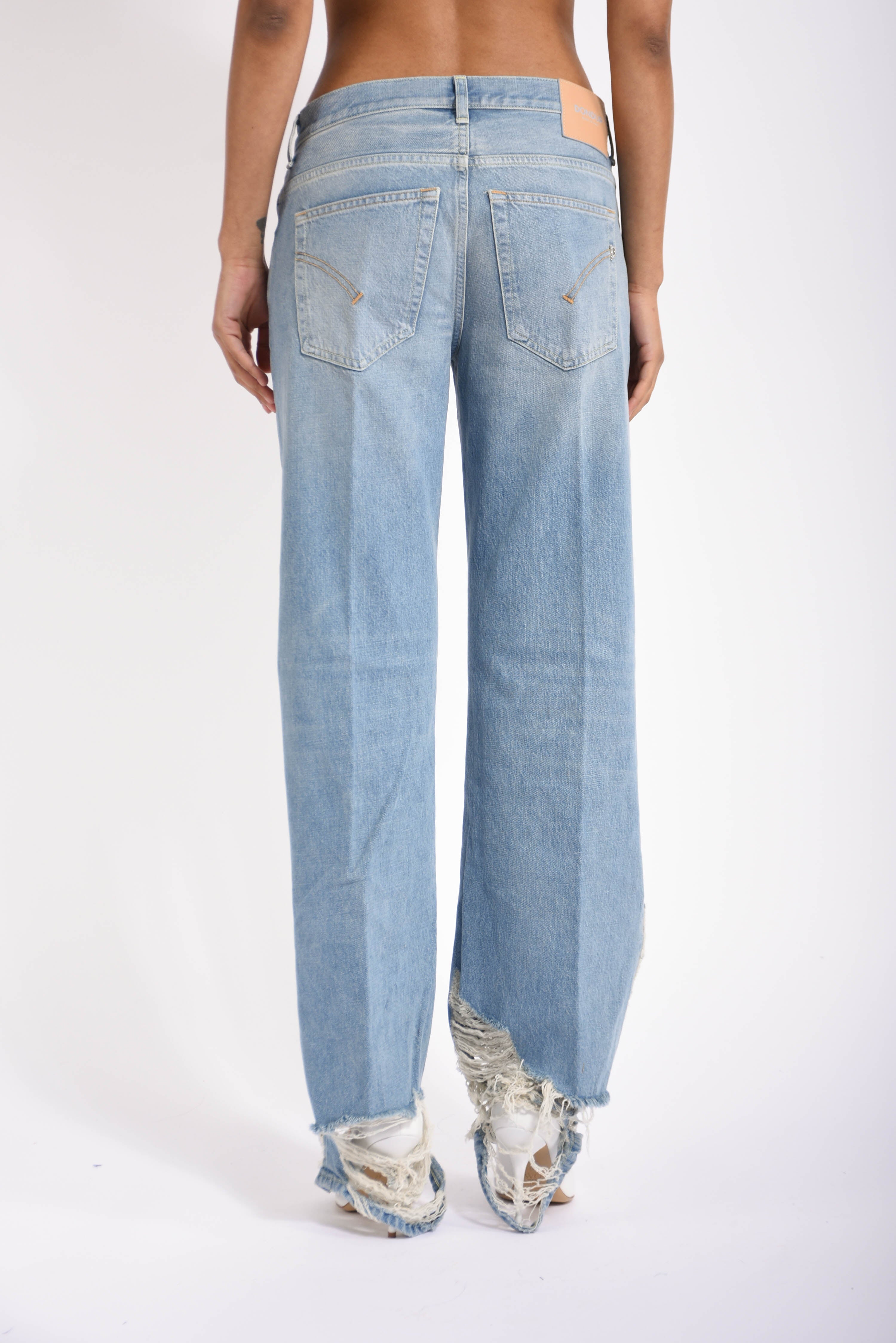 jeans wid leg in denim jacklyn