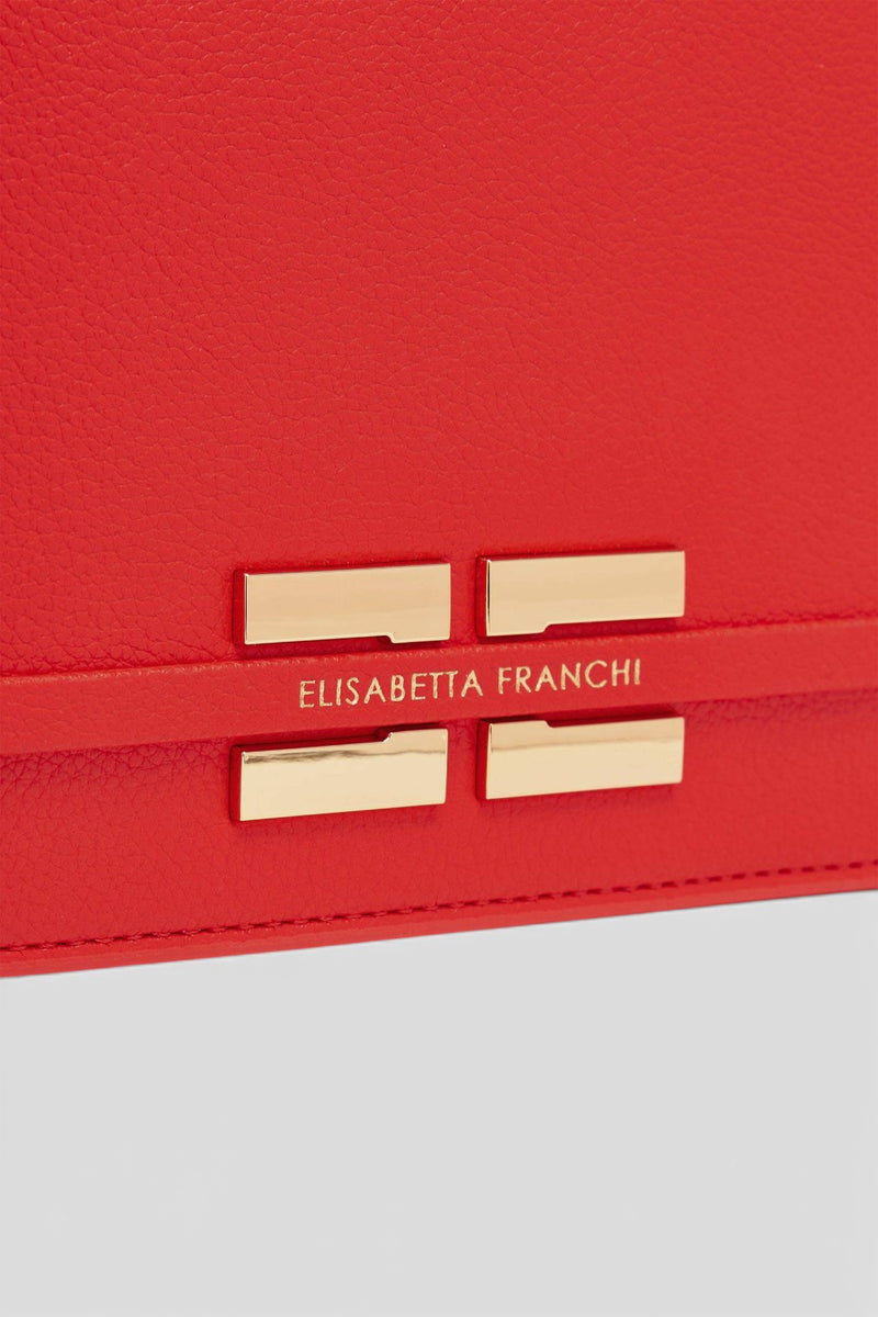 Borsa a tracolla con placca logo