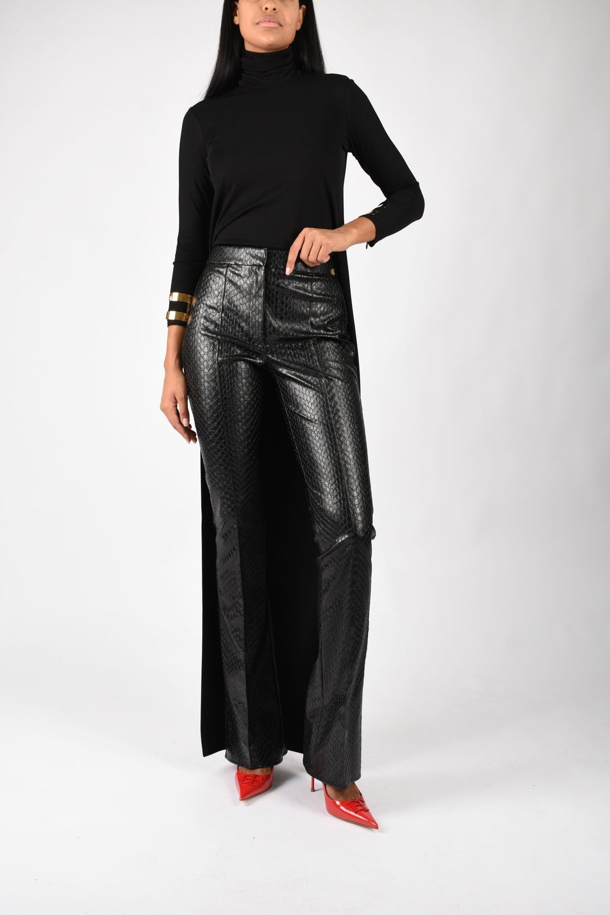 Pantaloni con trama a squame PA22567E2