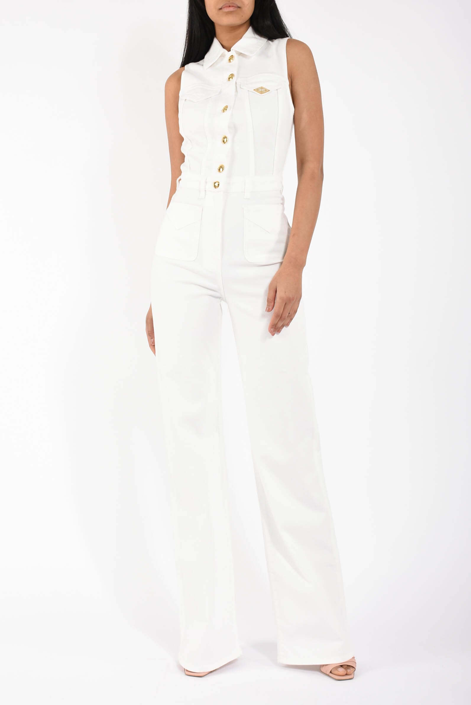 Tuta in denim con dettaglio logo