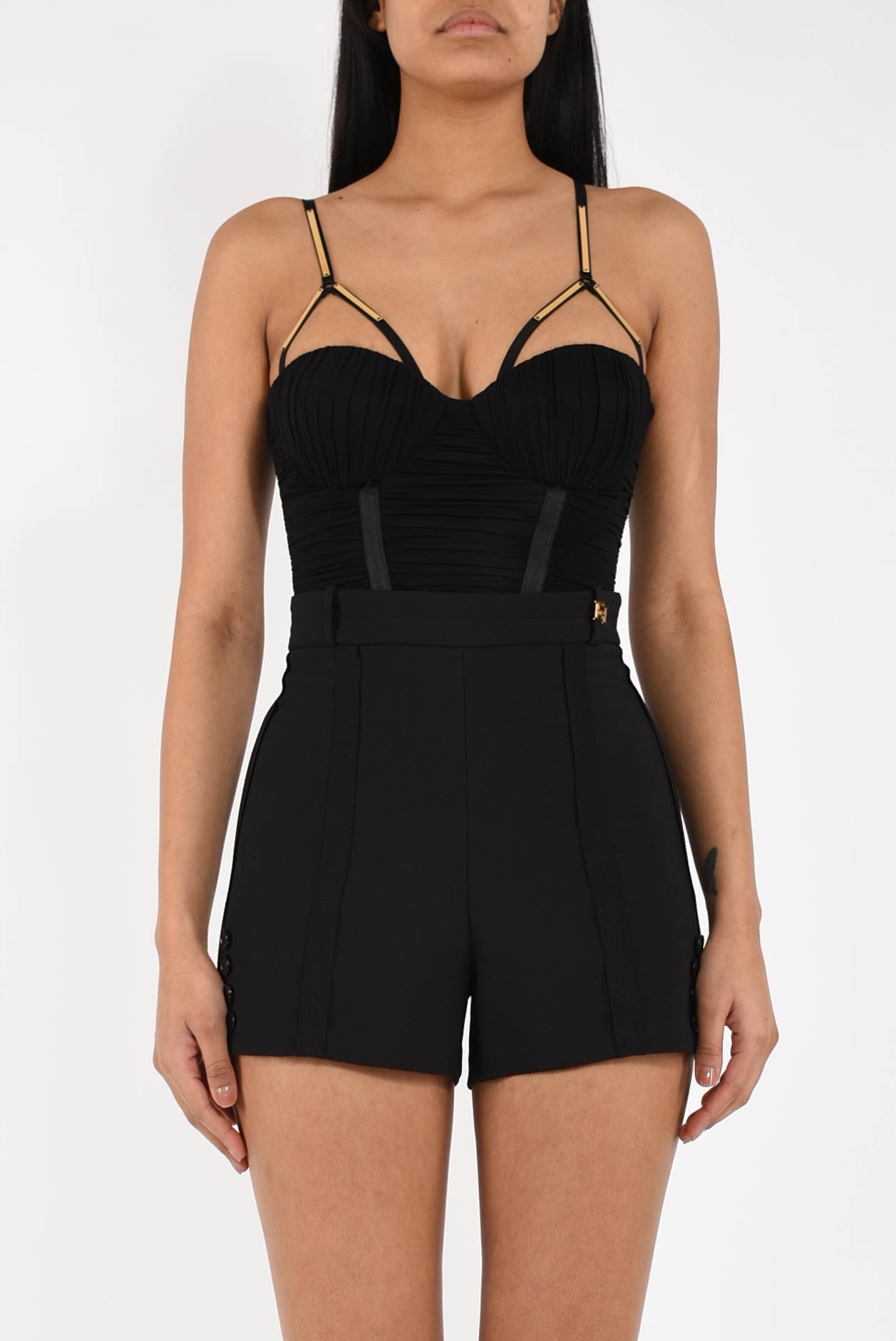 Body in jersey con placche gioiello