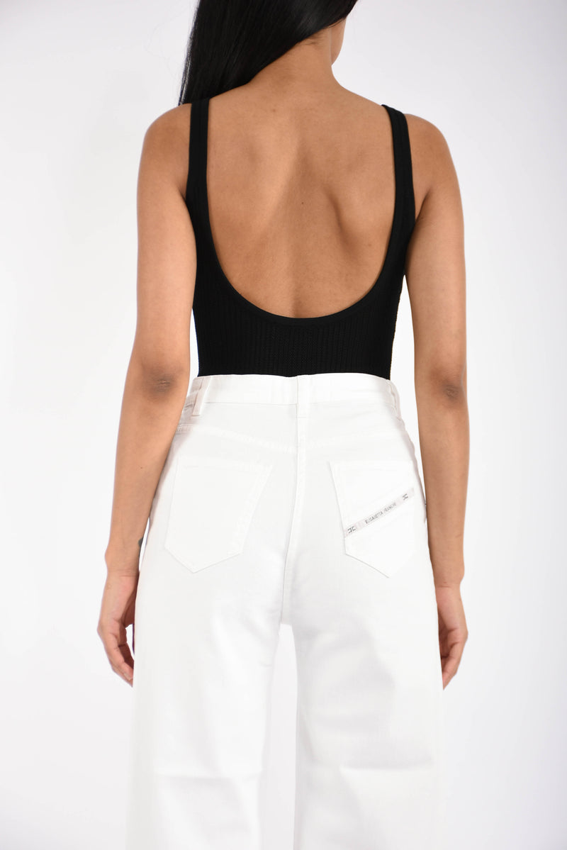 Body in maglia con logo stampato
