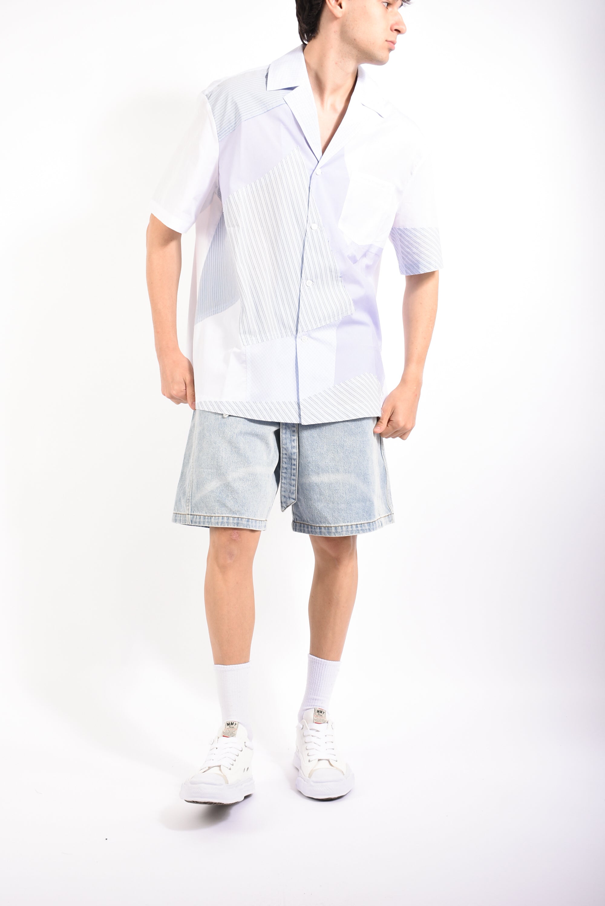 camicia in cotone patchwork