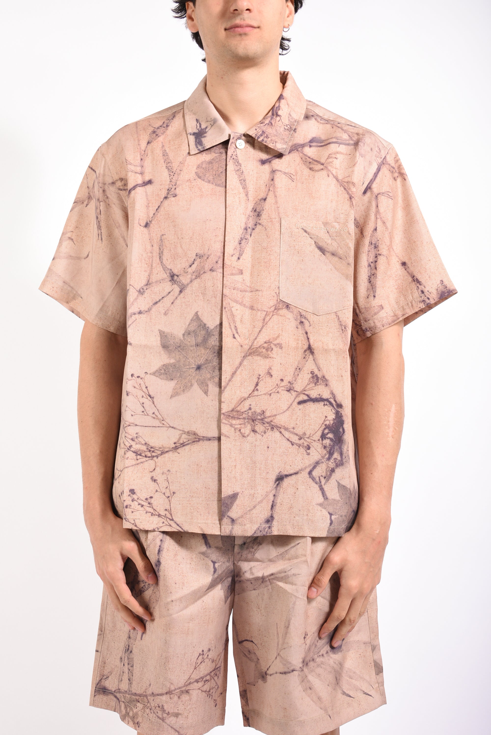 camicia in lyocell stampata