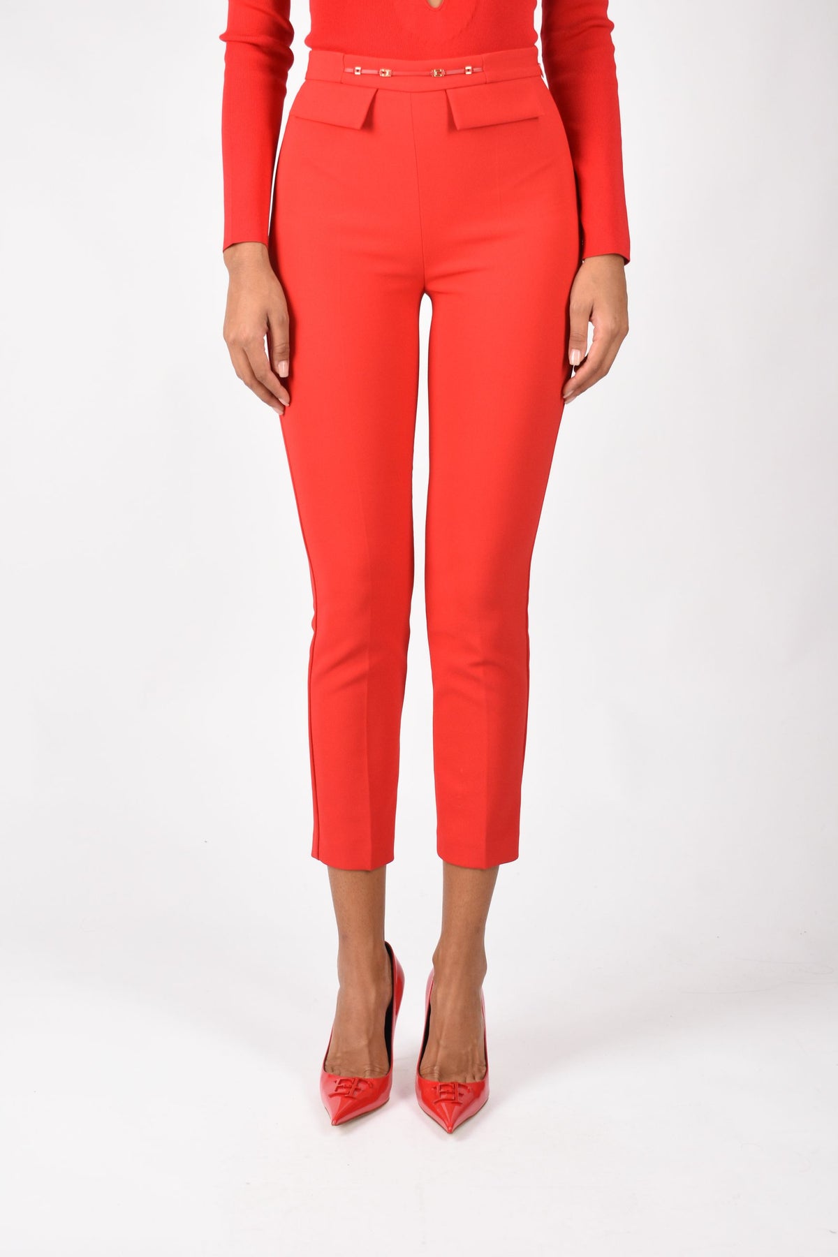 Pantaloni in doppio crêpe stretch PA19566E2