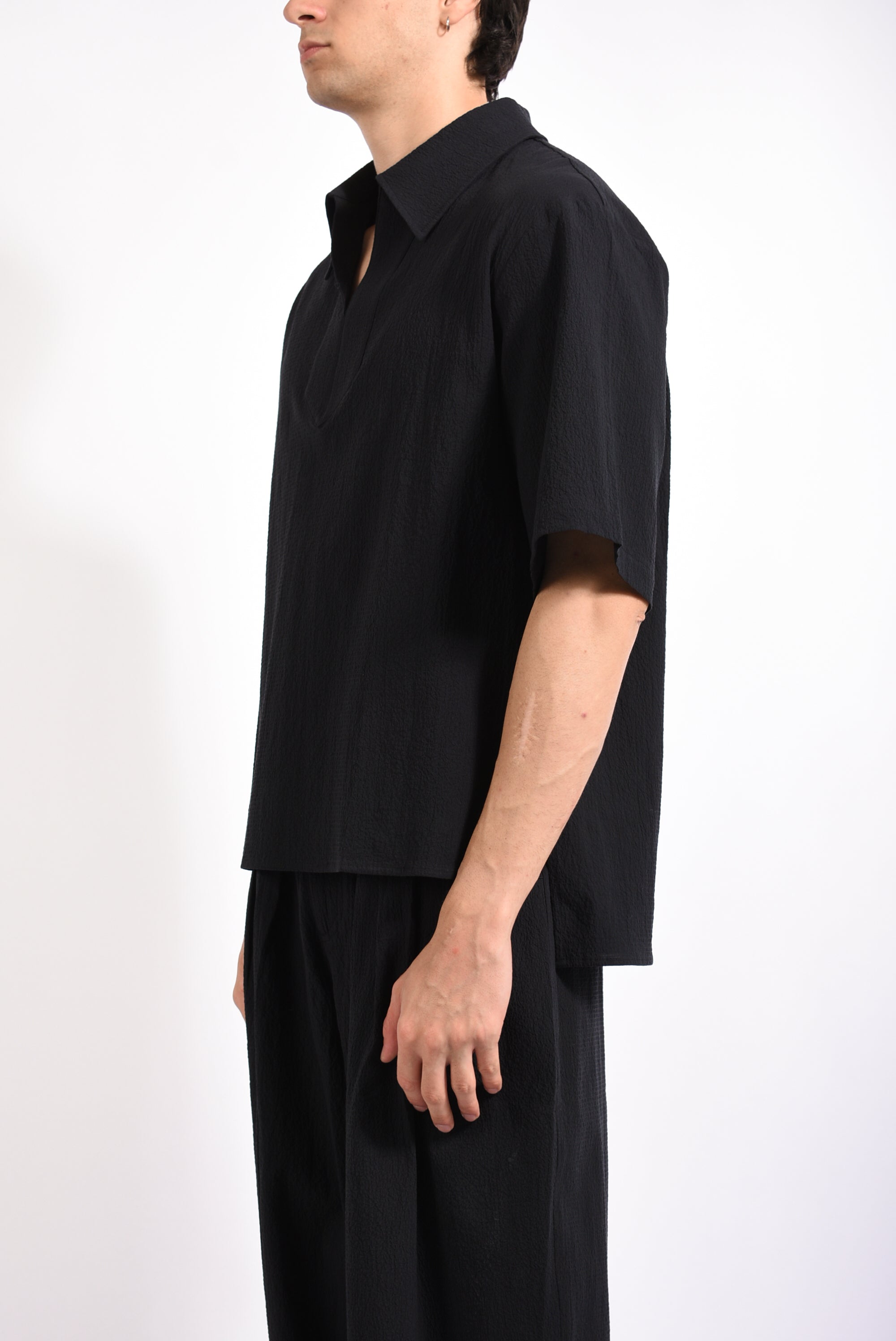 Polo camicia in crepe