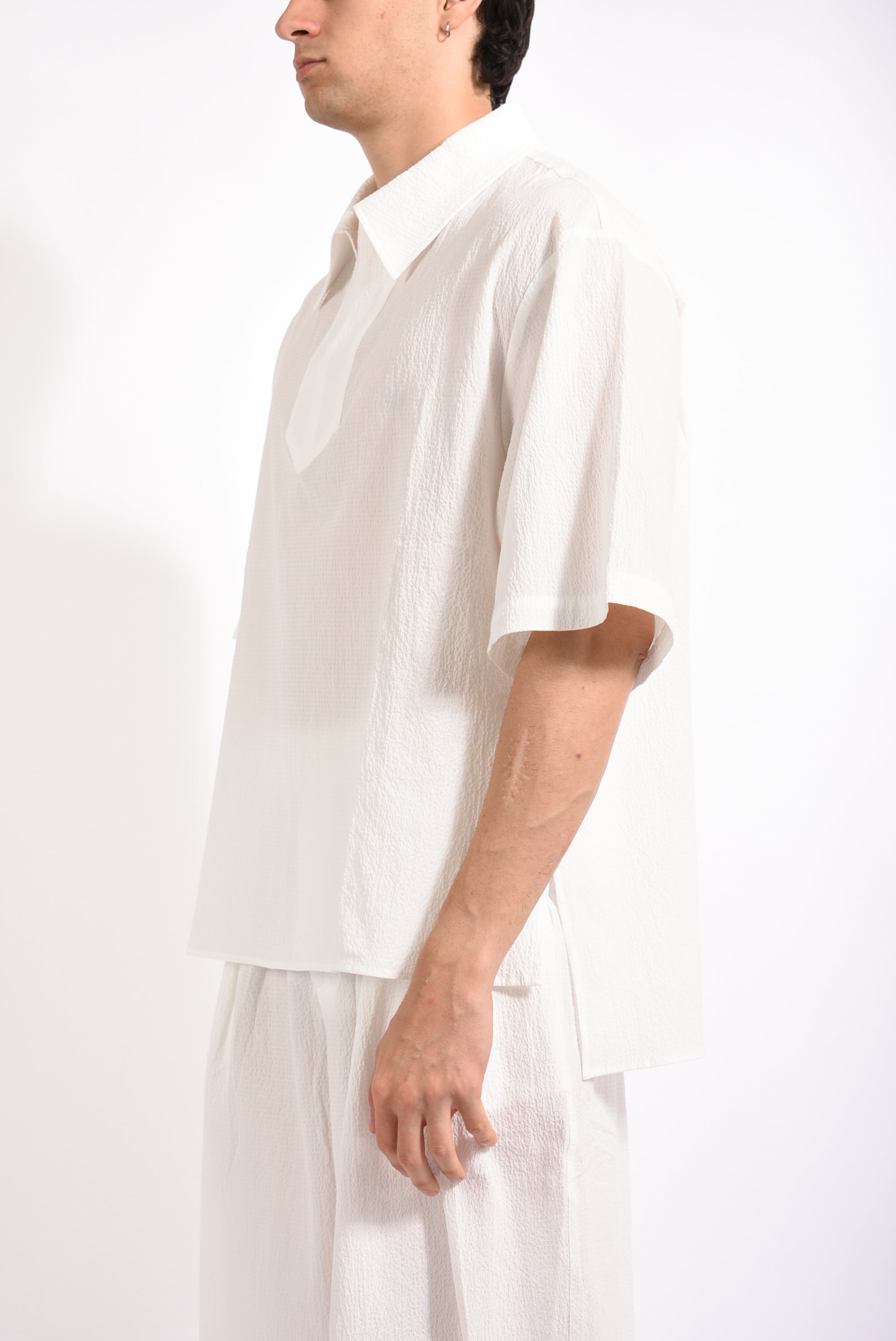 Polo camicia in crepe