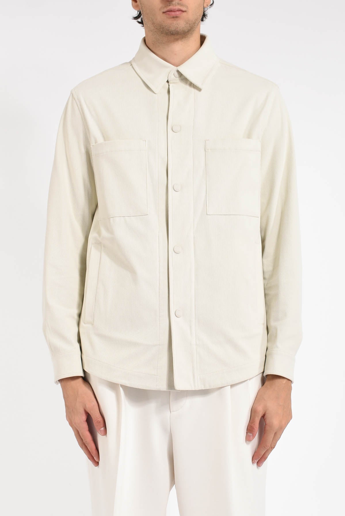 Overshirt in velluto a coste