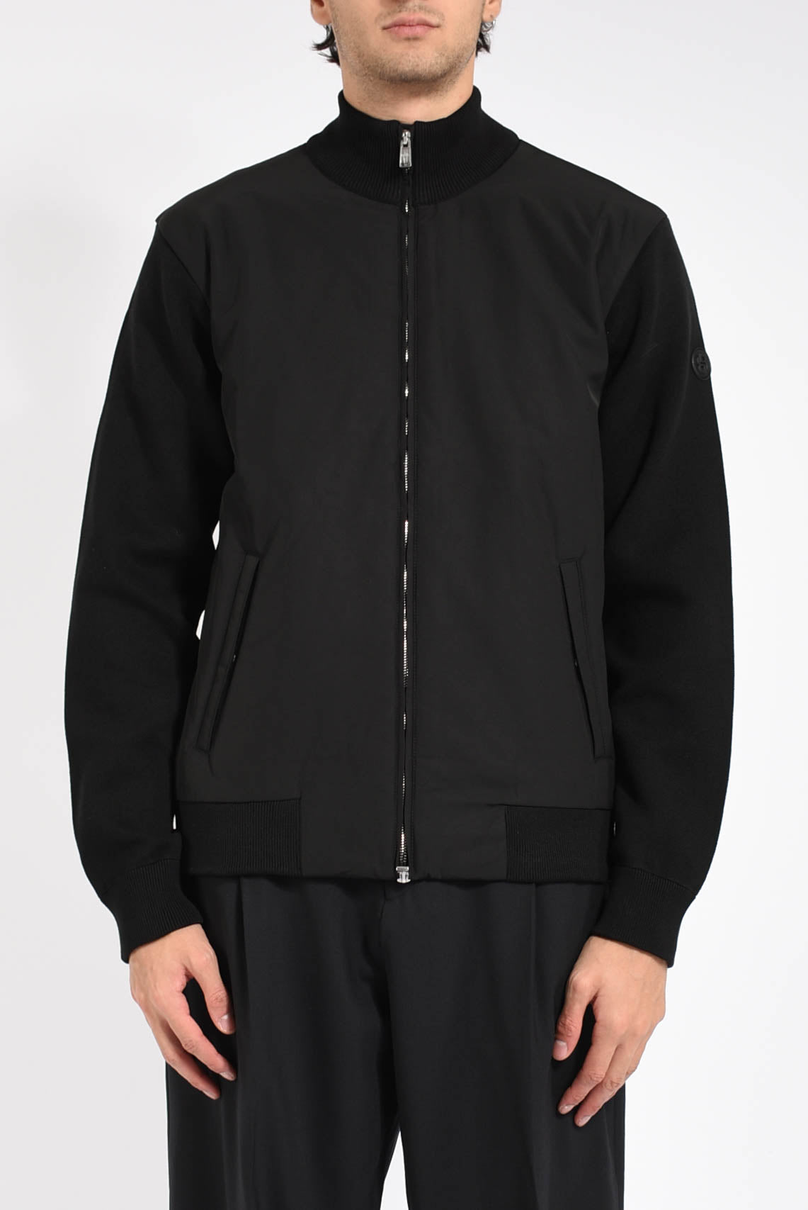 Giubbino ibrido con logo