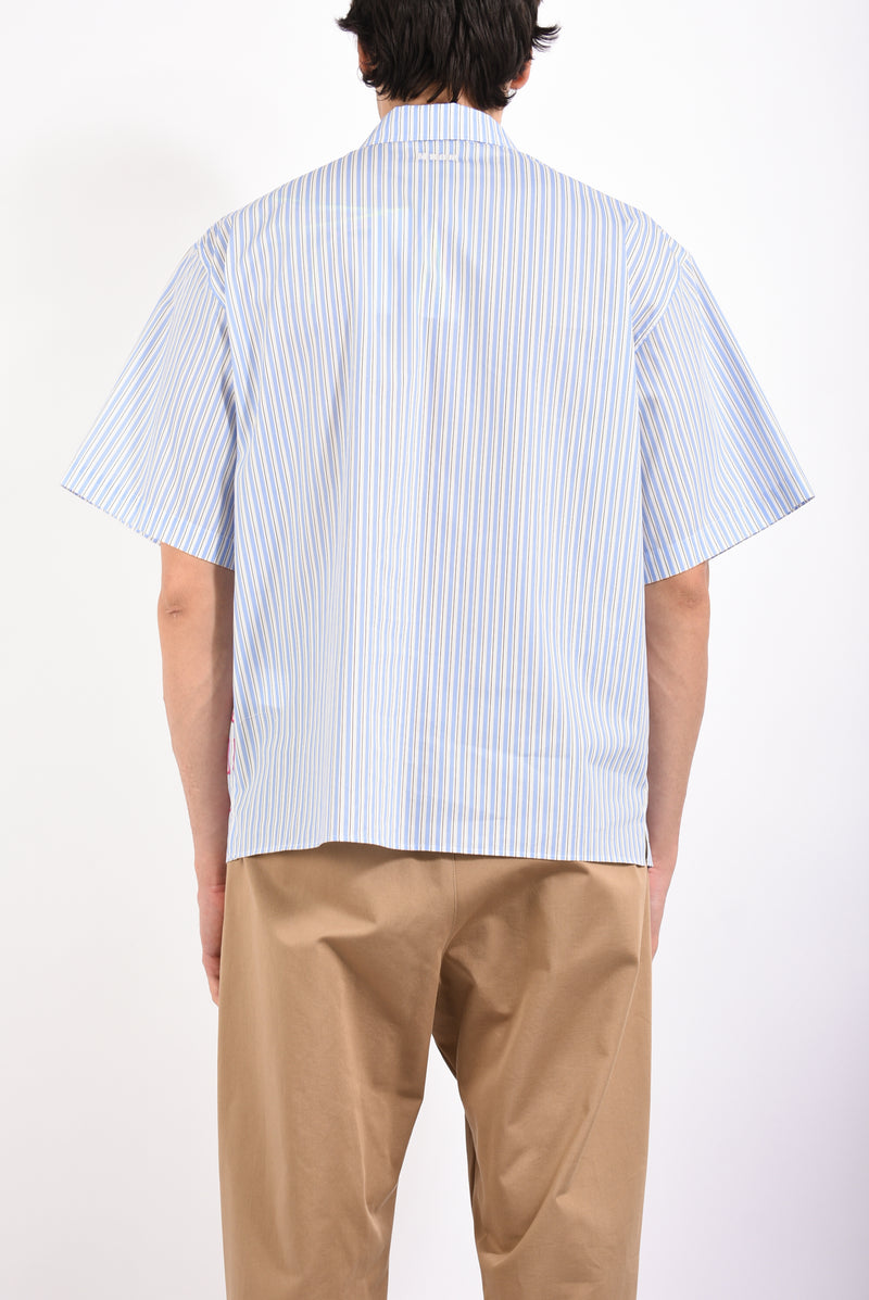 Camicia rigata in cotone