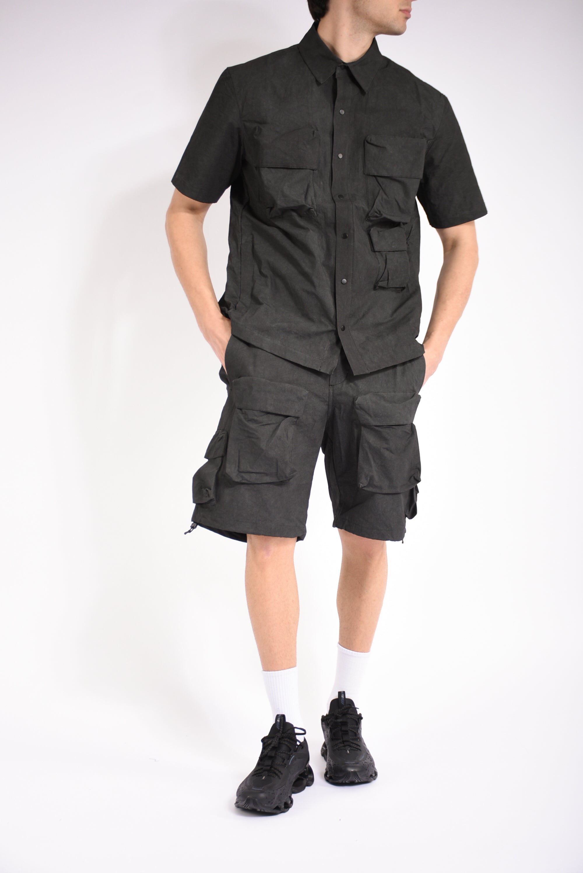 Camicia cargo in cotone