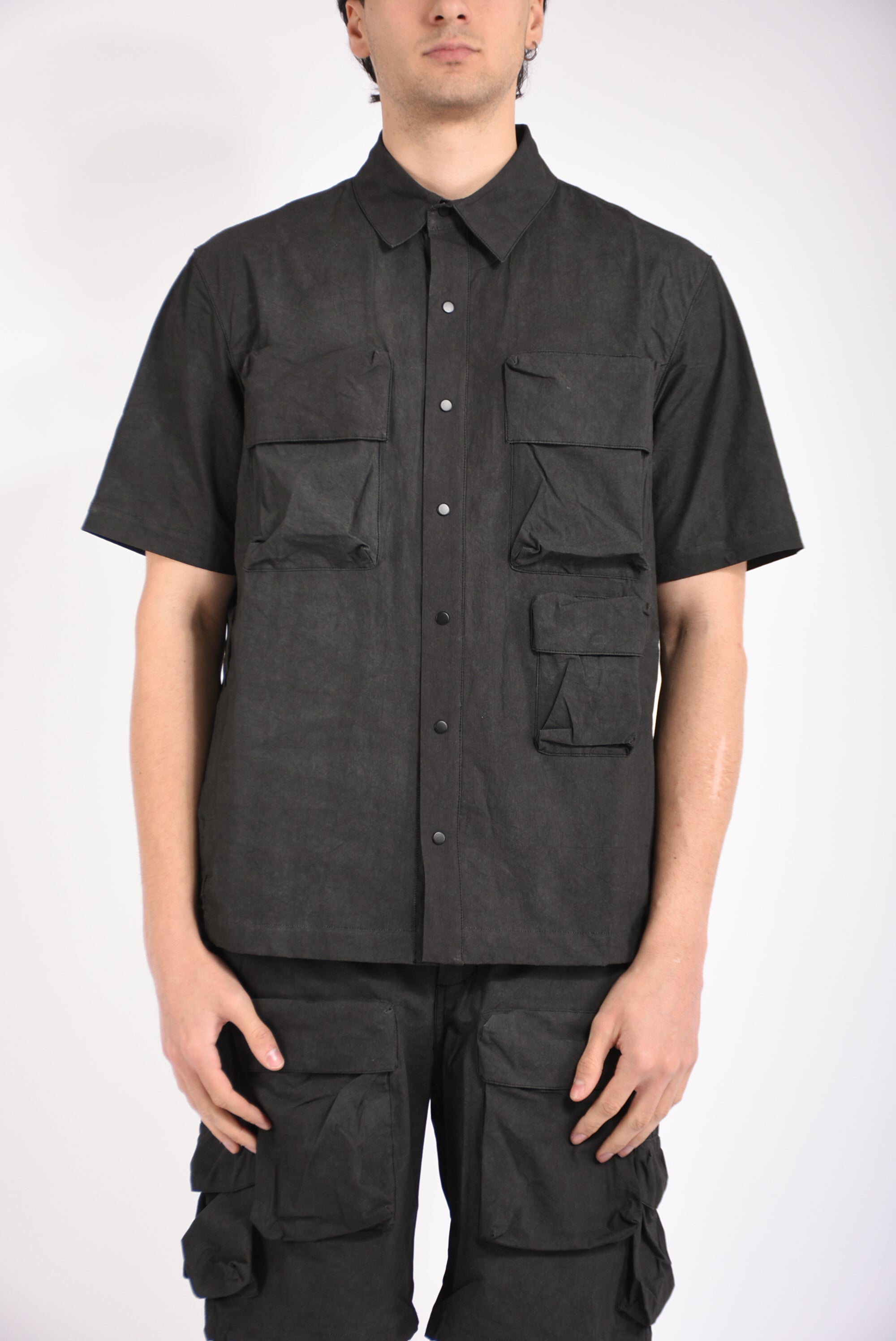 Camicia cargo in cotone