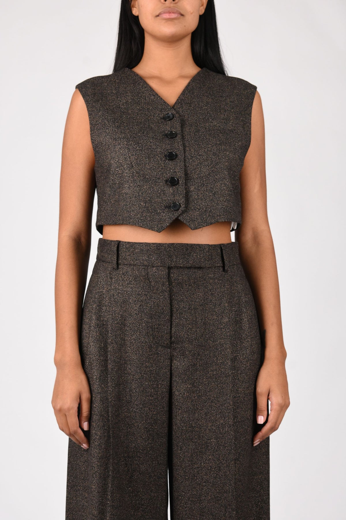 Gilet con motivo micro pied de poule 4141MDW01267610