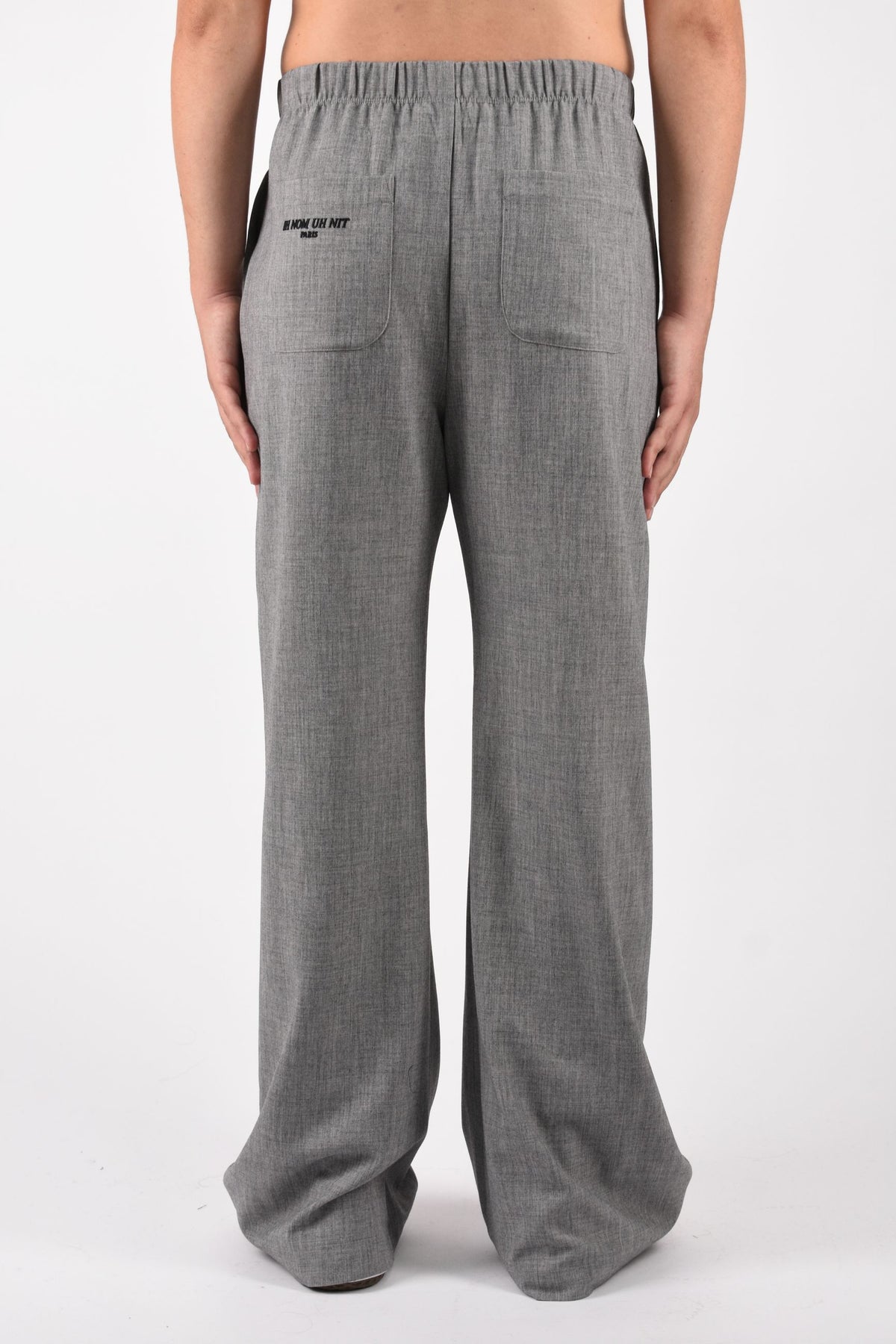 Pantaloni wide in flannel