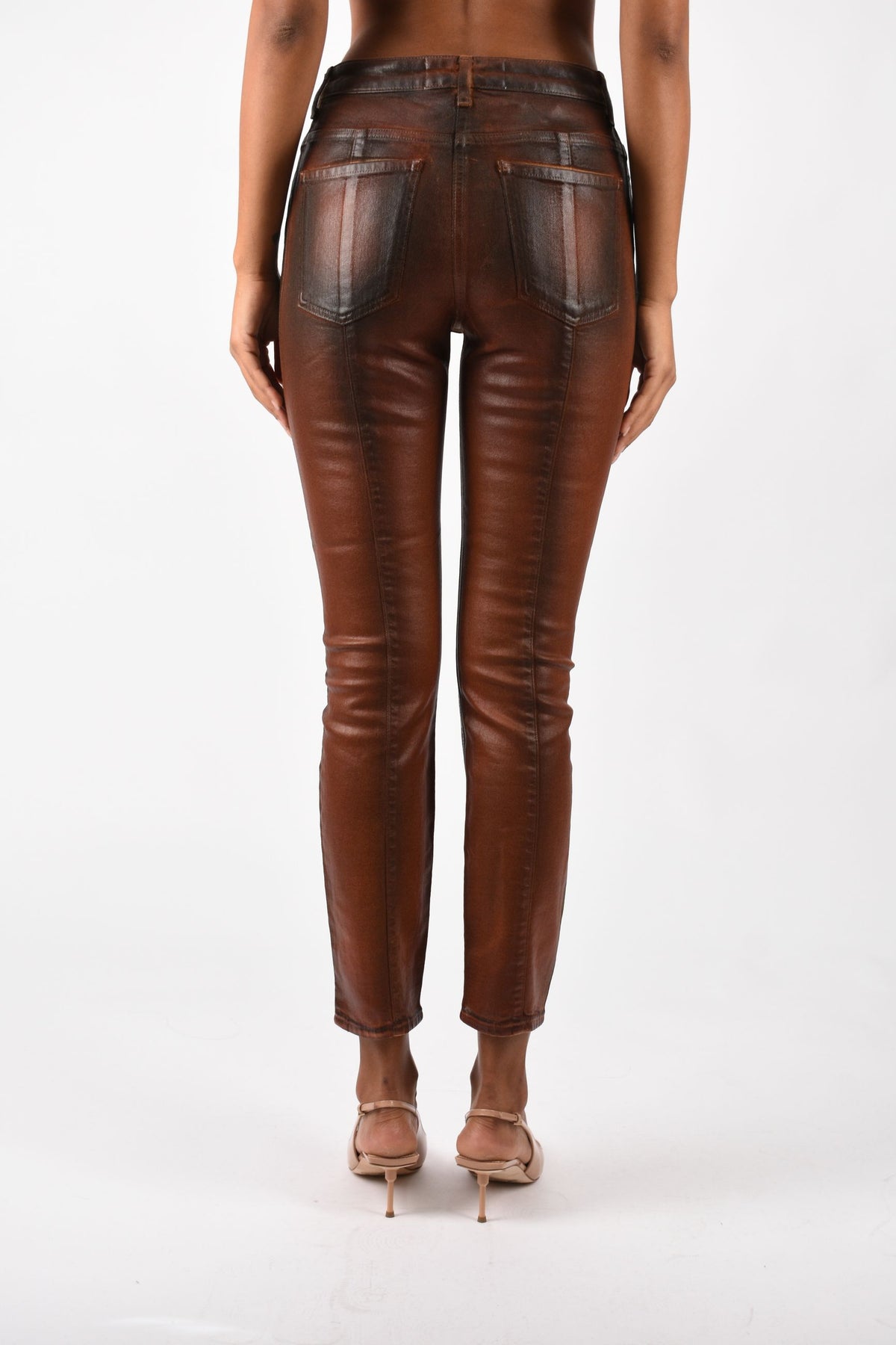 Jeans a sigaretta effetto laminato PJ21I66E2