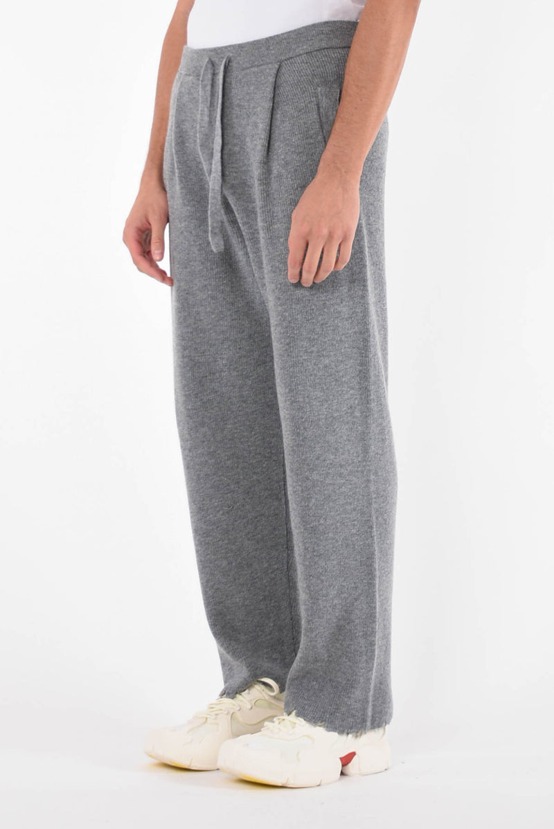 LANEUS Pantaloni jogging in maglia inglese