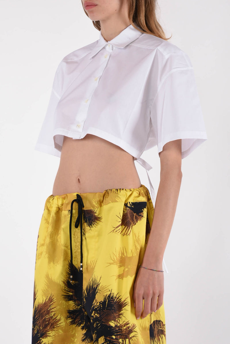 LANEUS camicia cropped