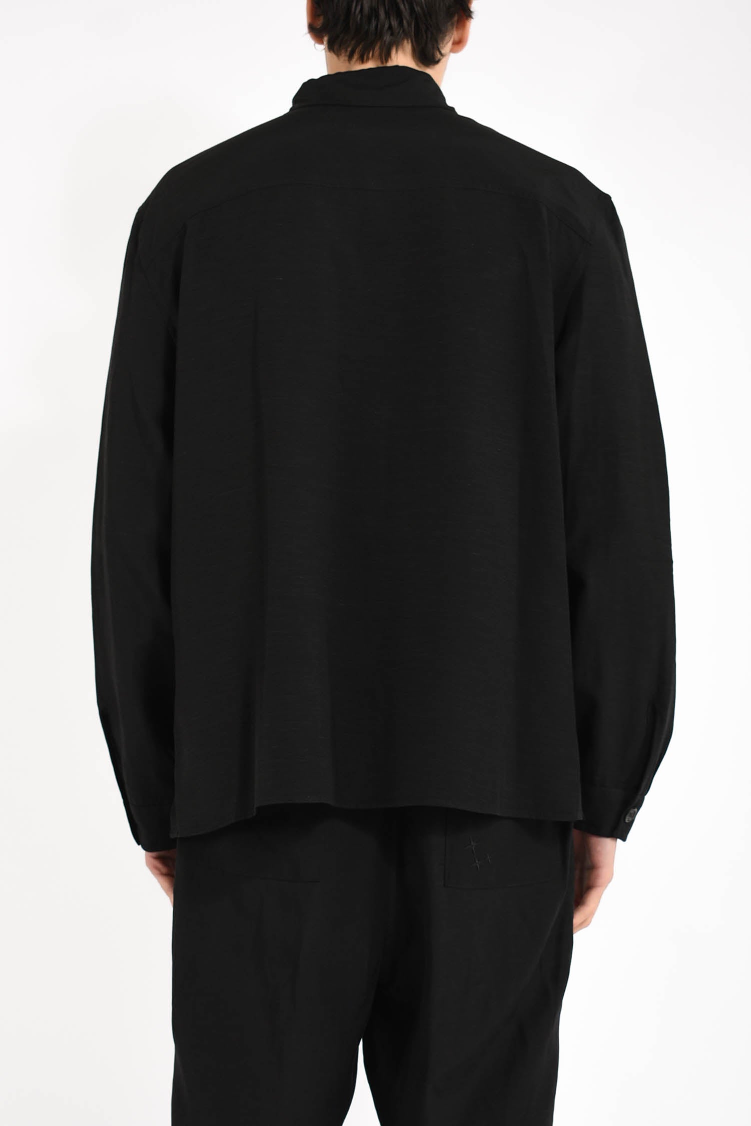 camicia in lino e viscosa