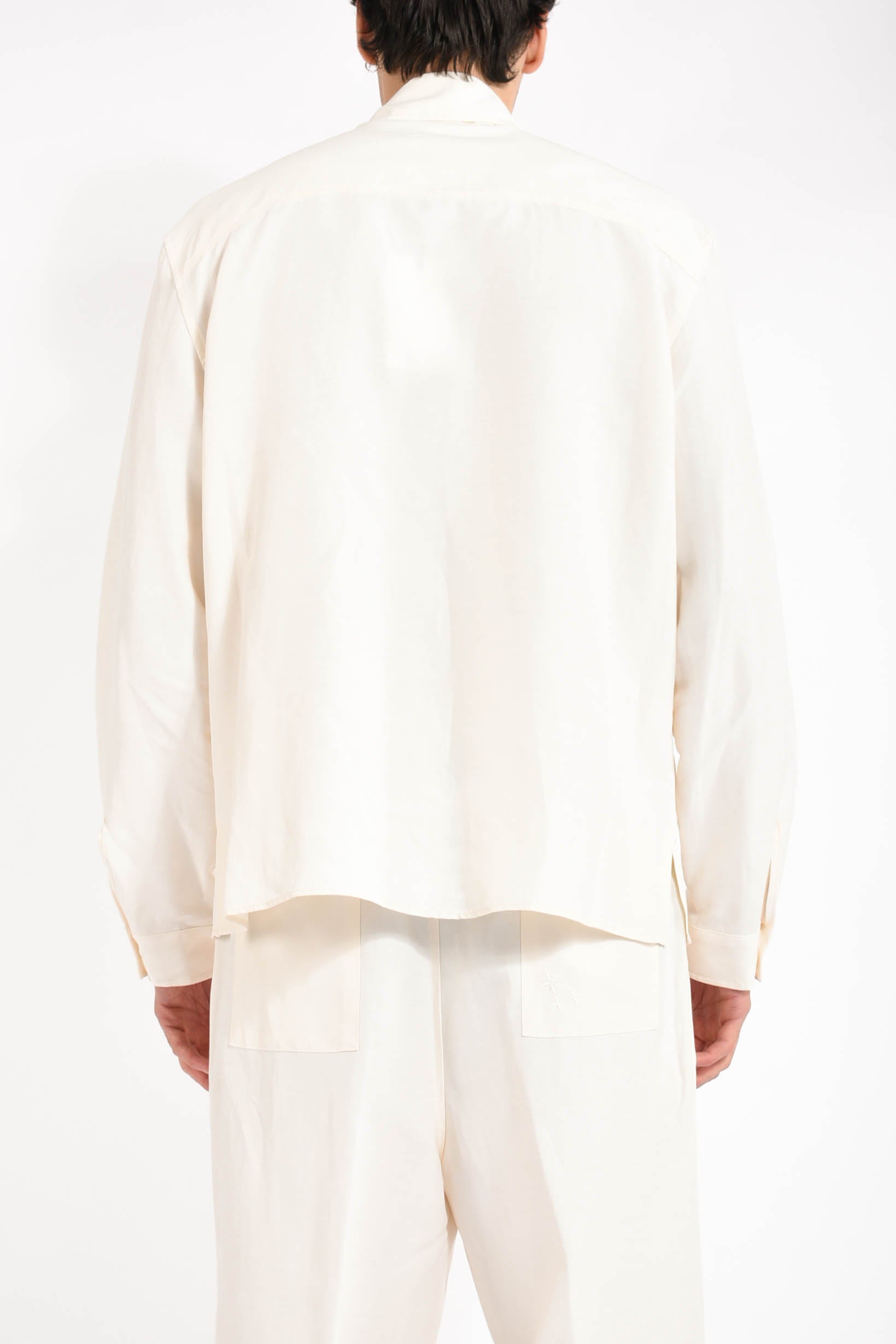 camicia in lino e viscosa