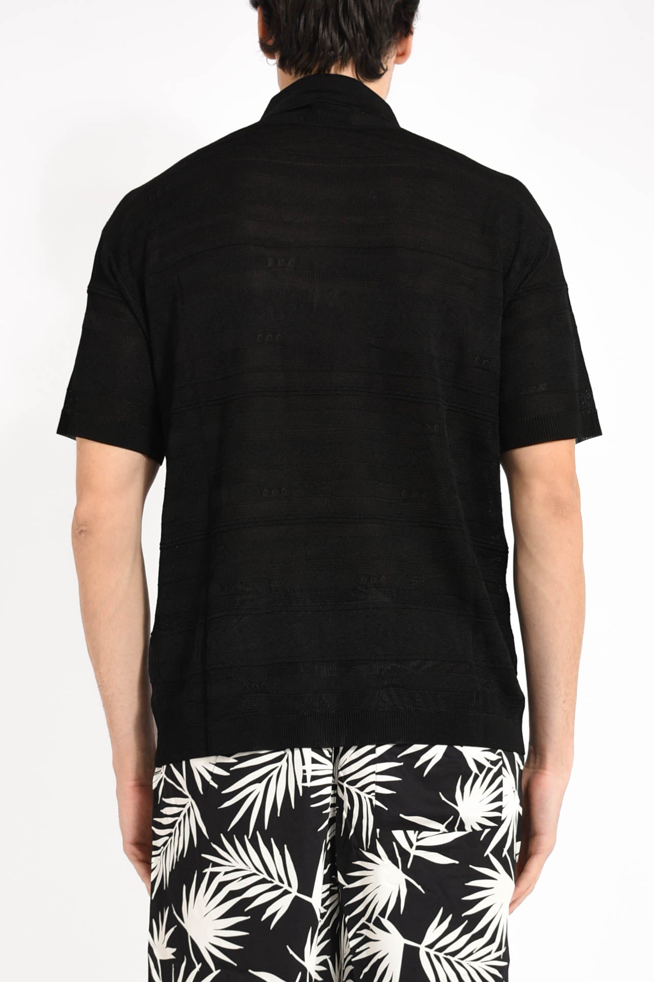 polo jacquard in maglia