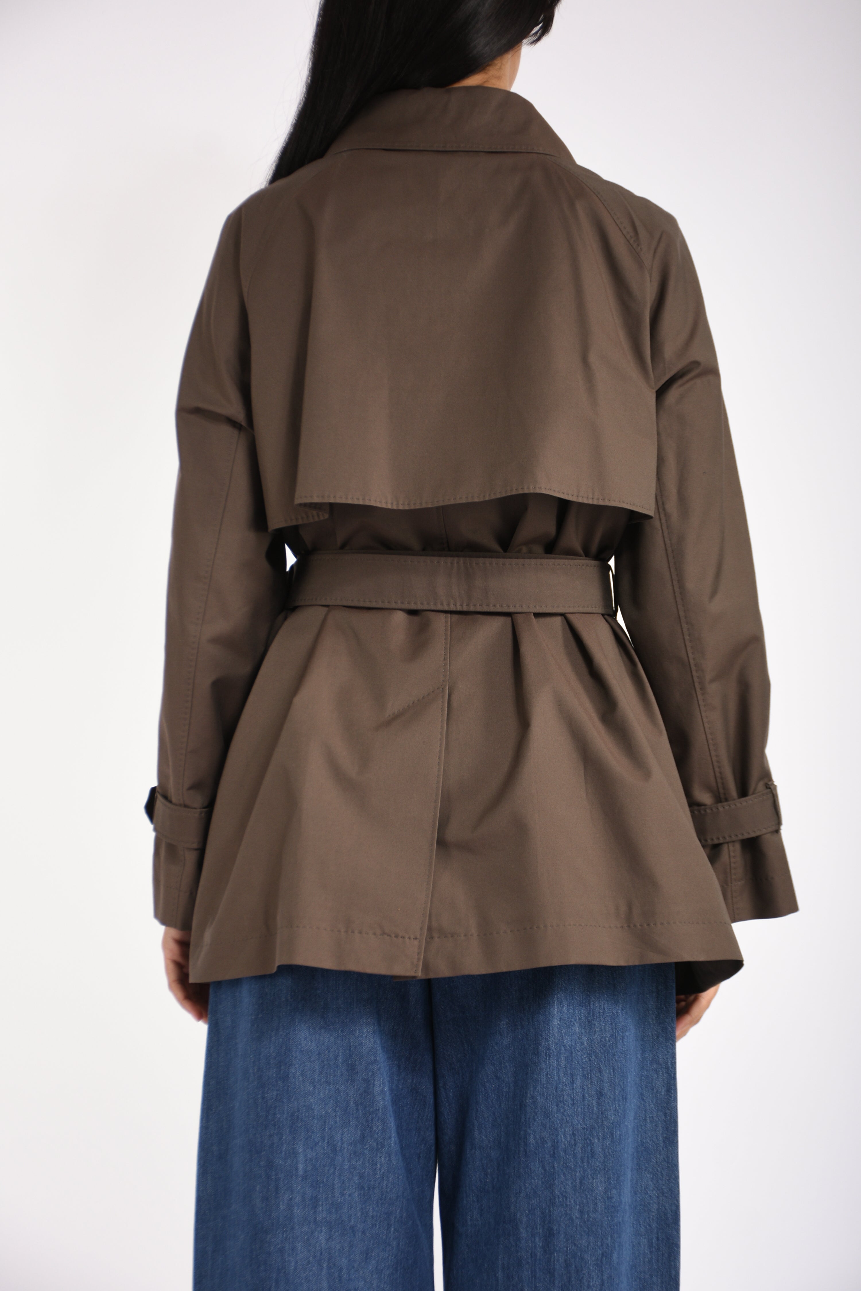 Trench crop in twill antigoccia calle
