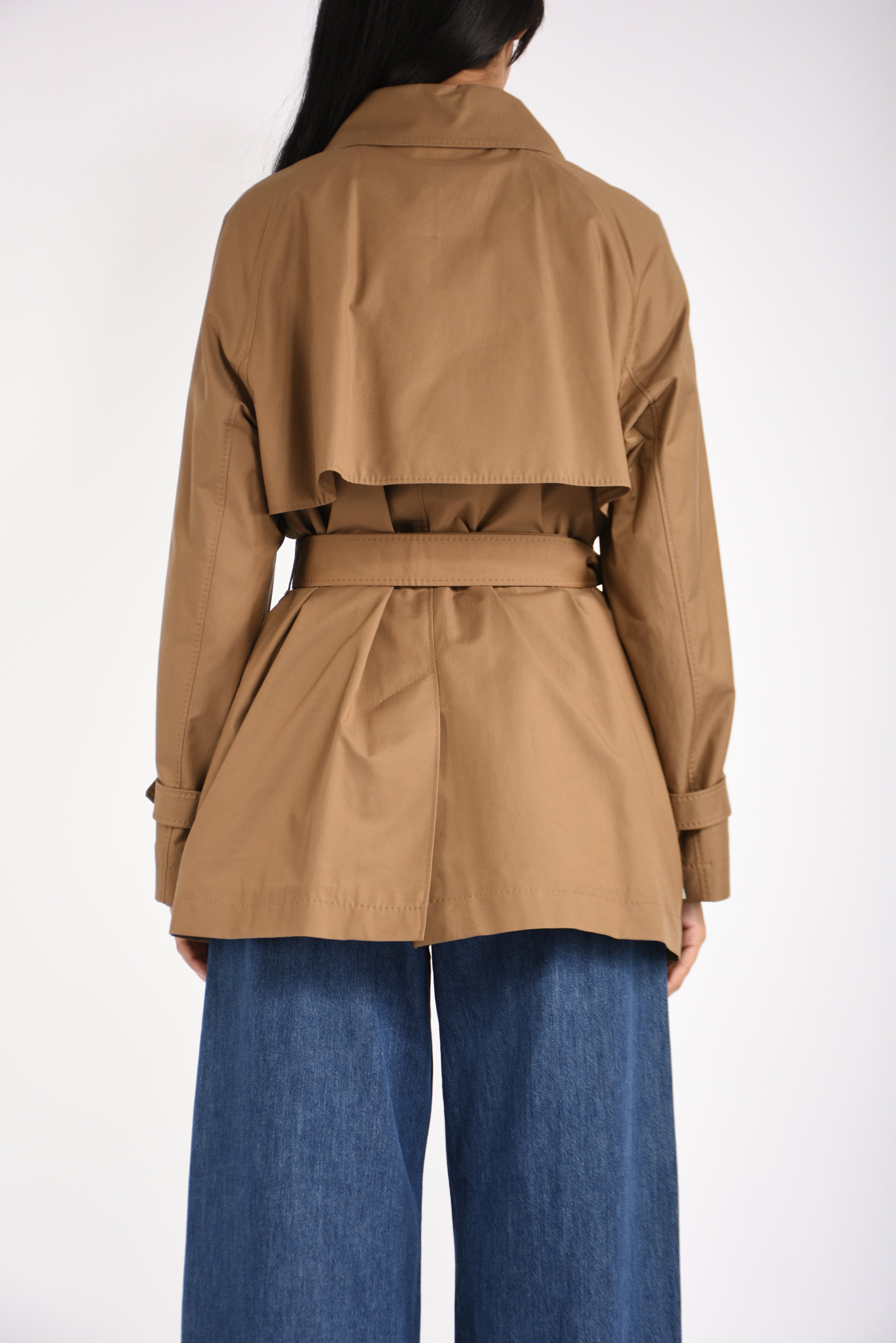 Trench crop in twill antigoccia calle