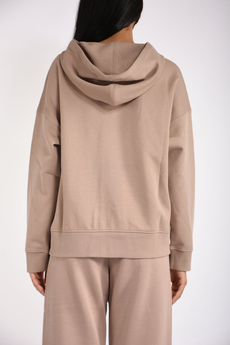 Felpa con zip in jersey tecnico jour