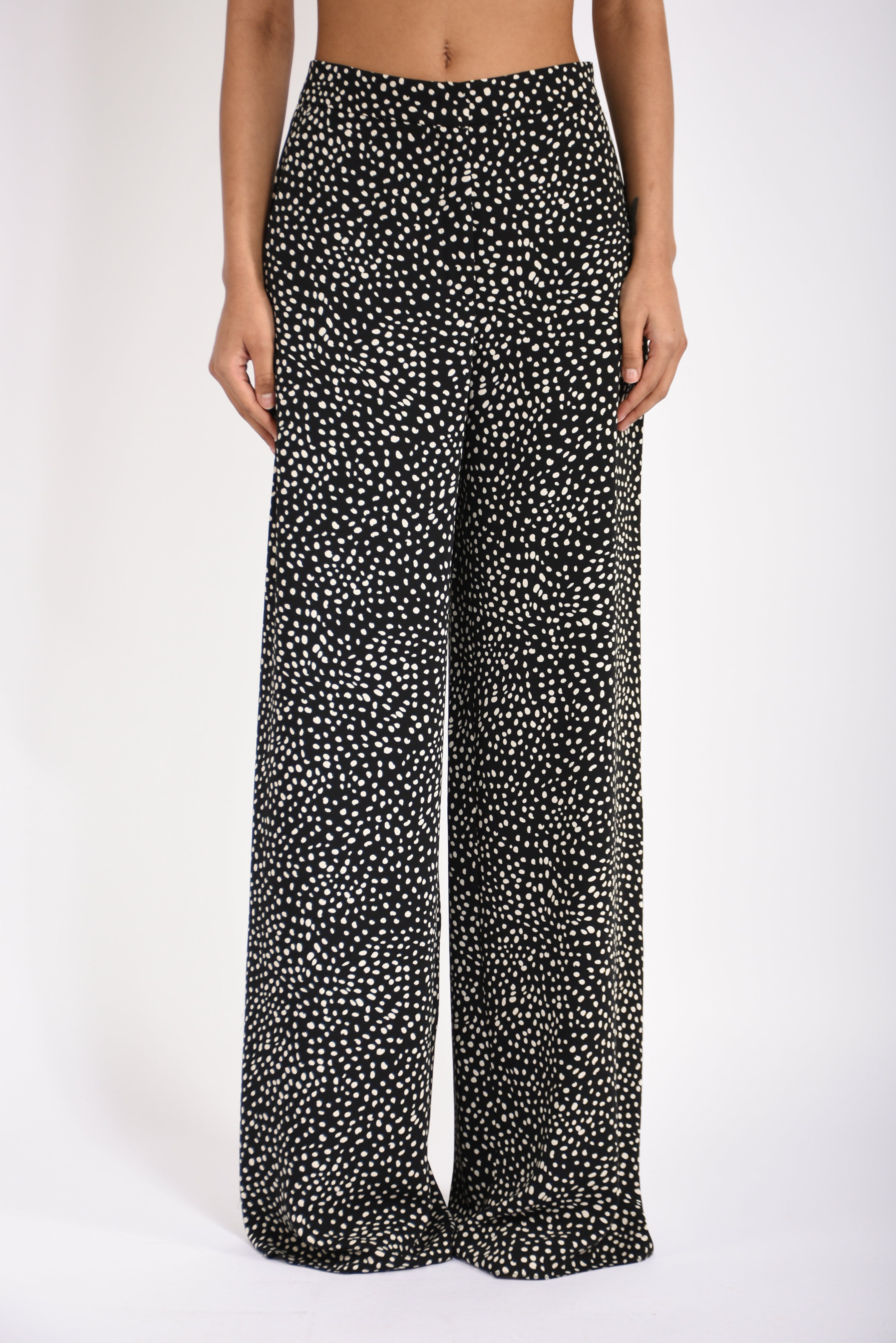 pantaloni wide leg stampati fresco