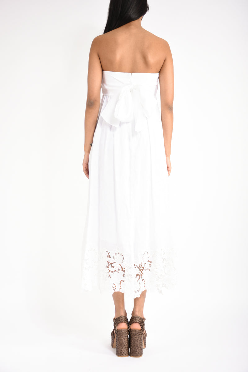 abito lungo bustier scena