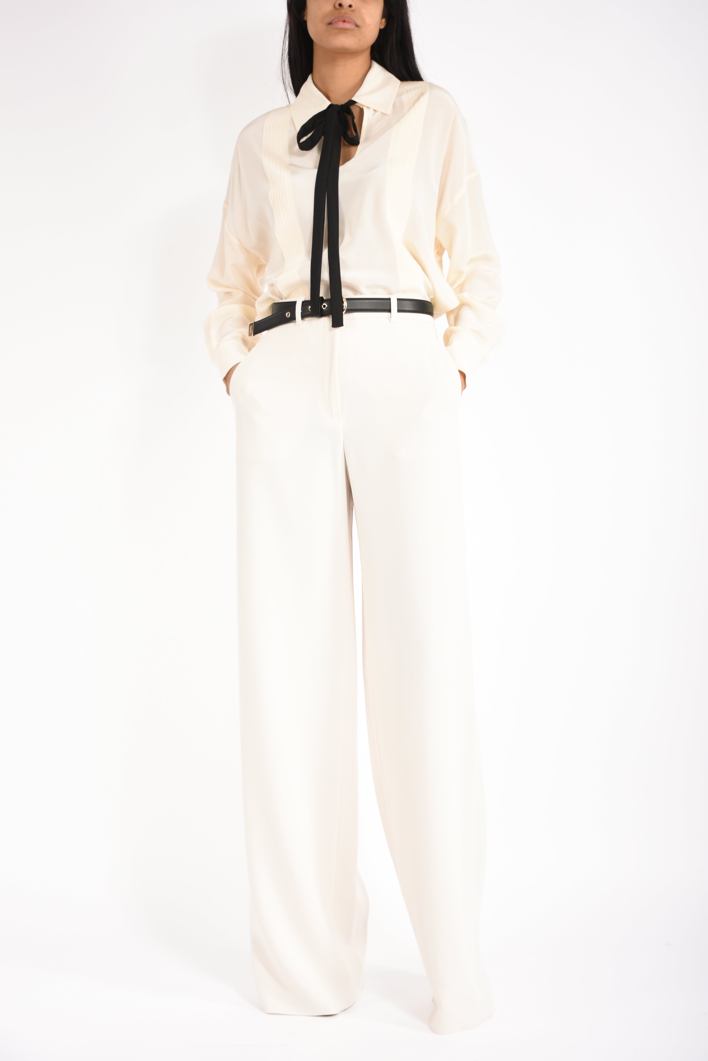 pantaloni wide leg in cady amico