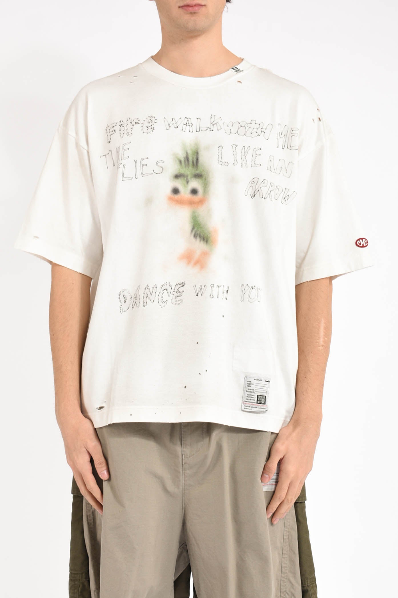 t-shirt leon print distressed