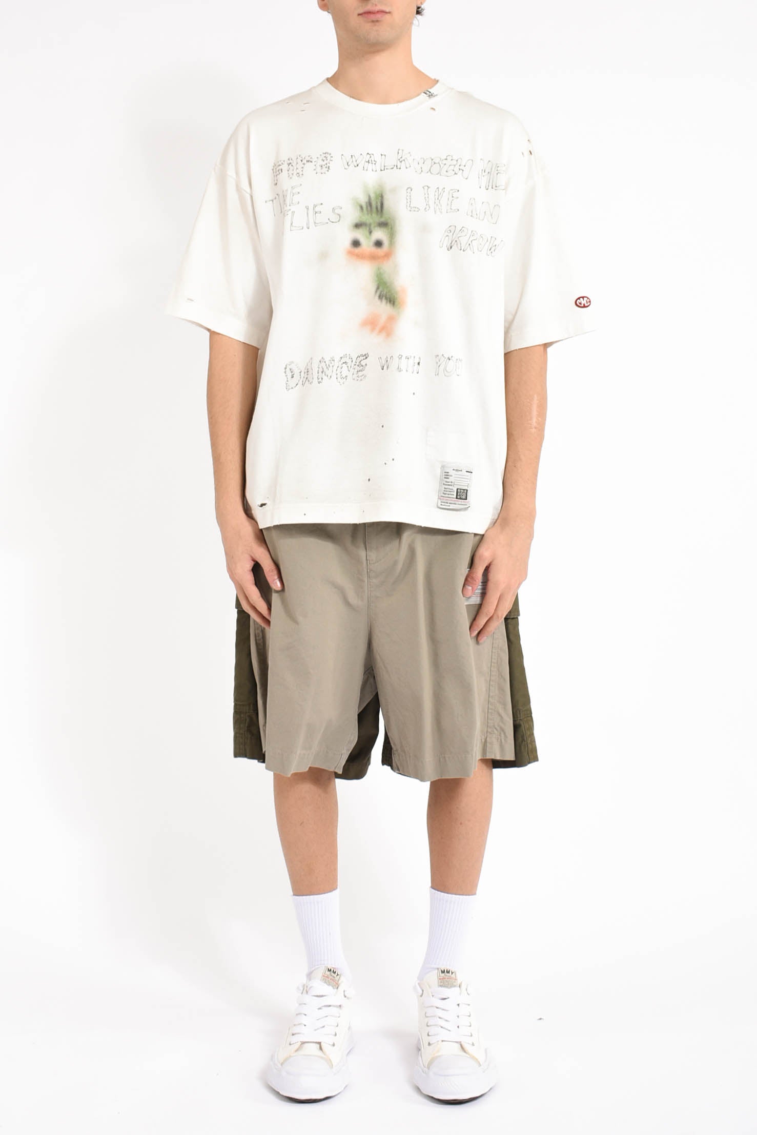 t-shirt leon print distressed