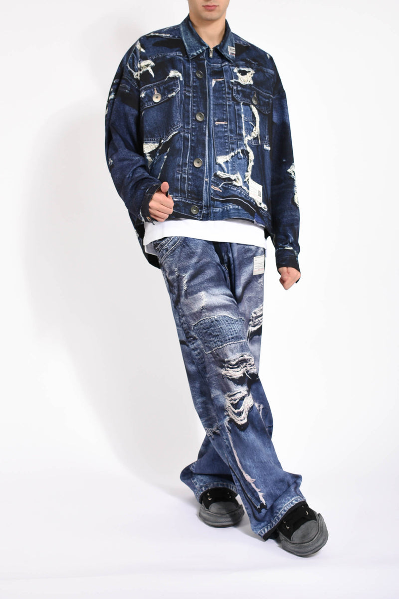 pantaloni all over printed