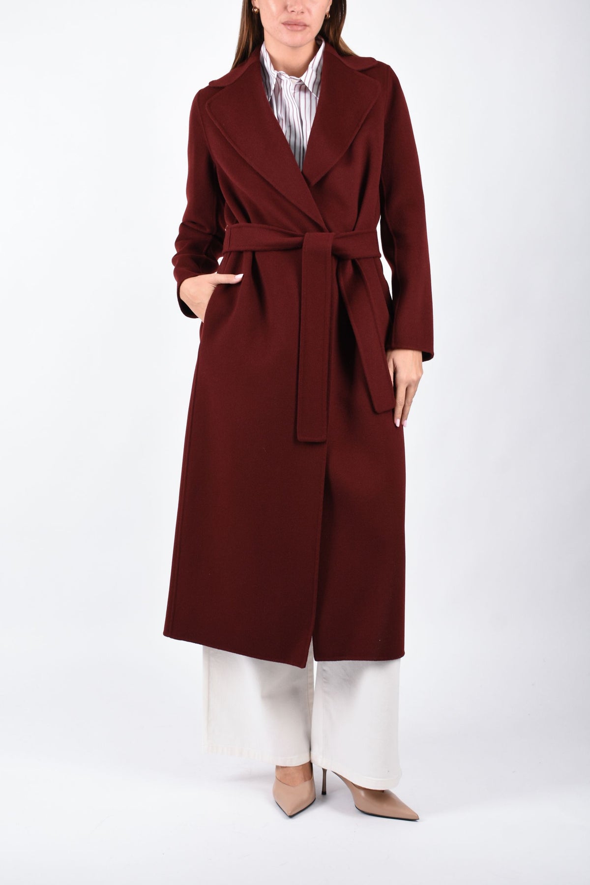 Cappotto a vestaglia in drap di lana POLDO 2629016073600