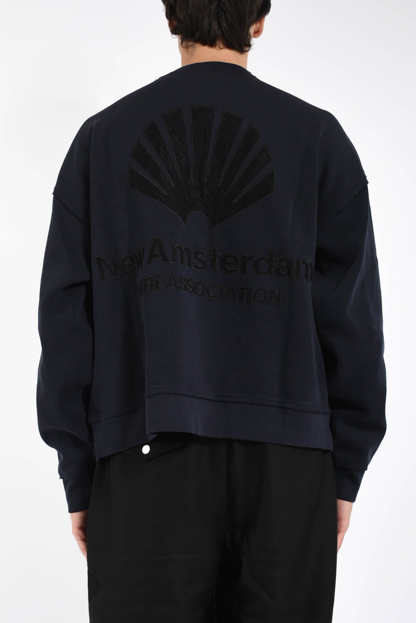 felpa girocollo lace crewneck